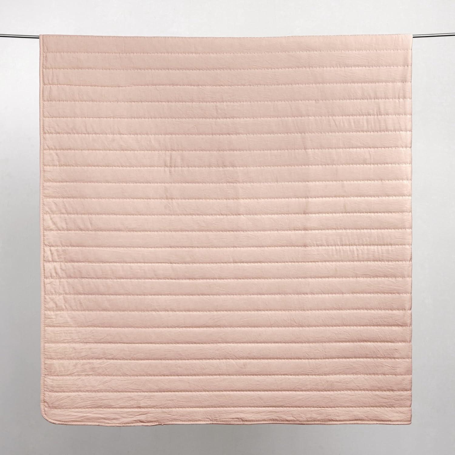 FreshFolds Solid Stitched Microfiber Quilt Set with Shams