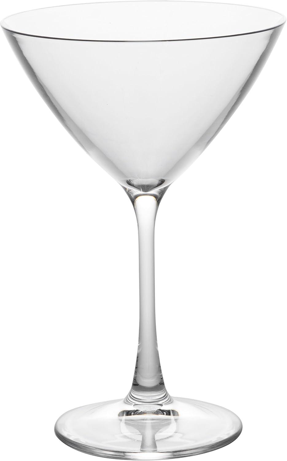 D'Eco Unbreakable Martini Glasses (4pk, 9 oz Tritan Glassware) Reusable Glasses- Great for Galentine's Day - Valentine's Day Gift Idea