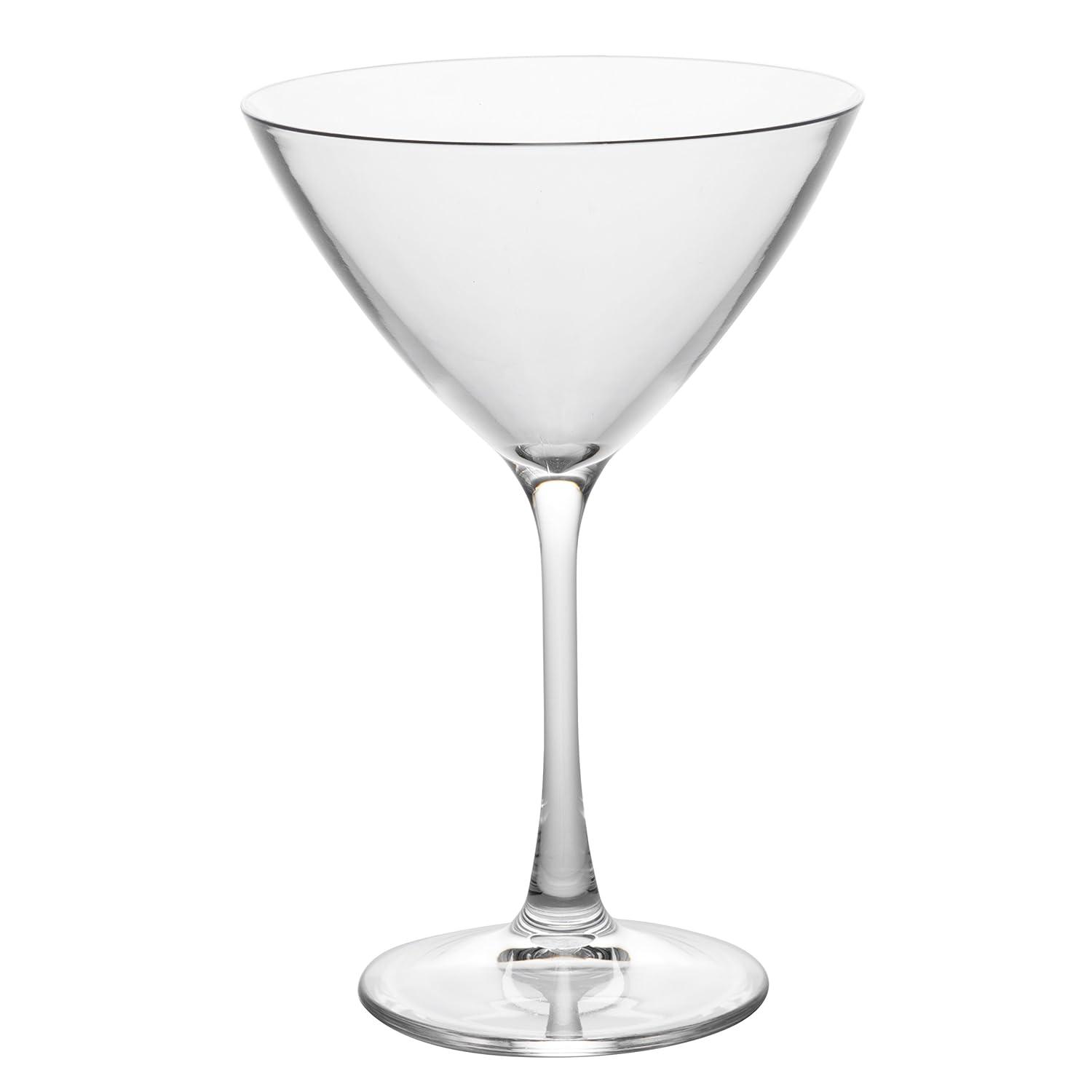 D'Eco Unbreakable Martini Glasses (4pk, 9 oz Tritan Glassware) Reusable Glasses- Great for Galentine's Day - Valentine's Day Gift Idea