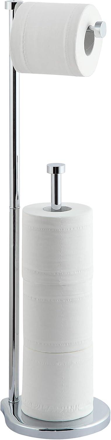 Free Standing Bathroom Toilet Paper Holder Stand, Reserve Area has Enough Space for Jumbo Roll