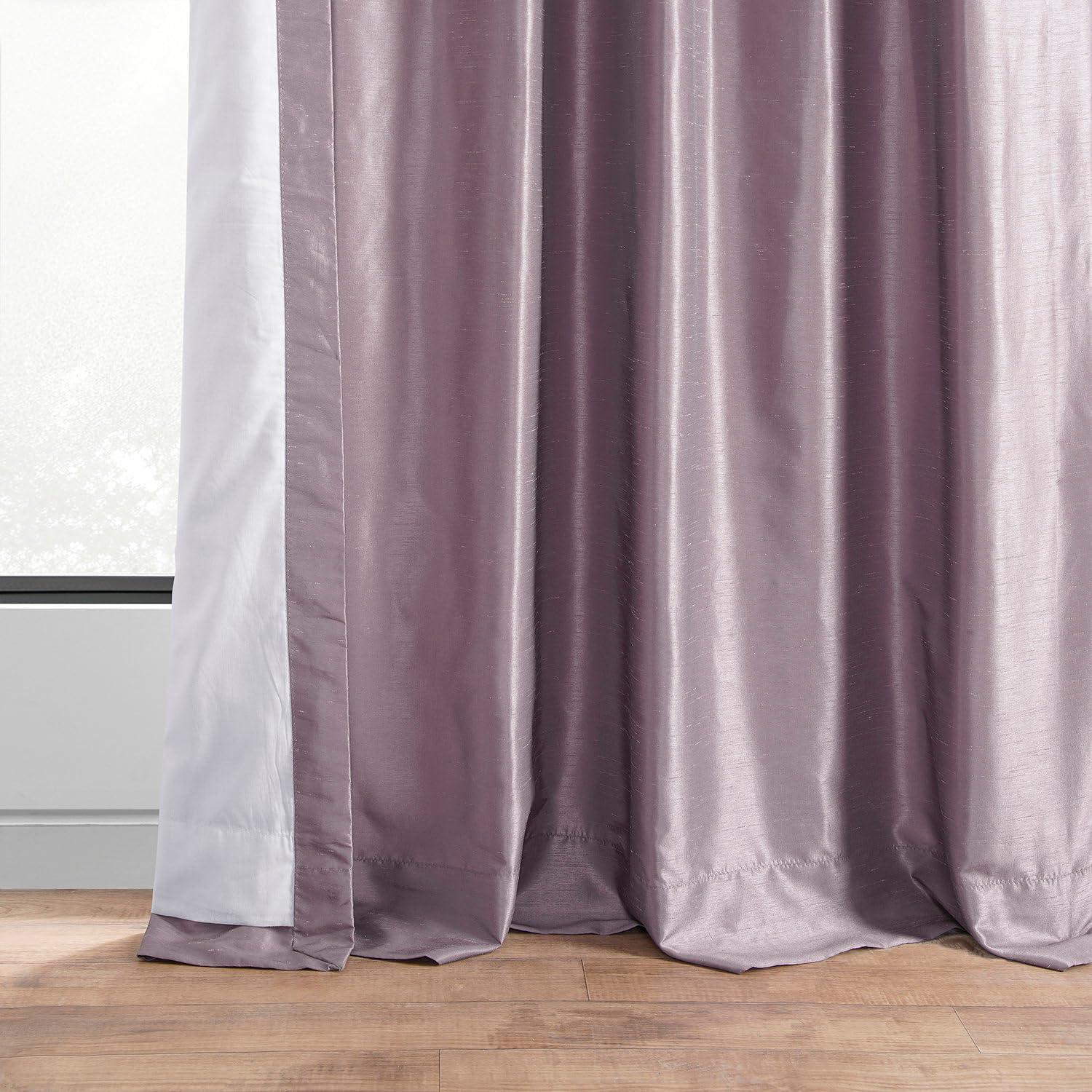 Rayne Vintage Textured Faux Dupioni Silk Room Darkening Curtains Window Single Curtain Panel