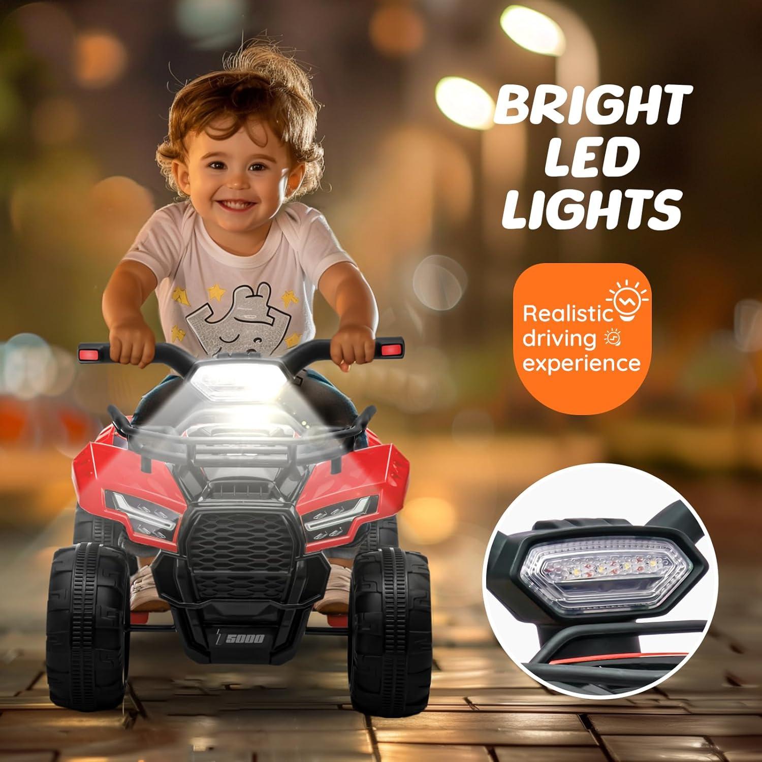 Aosom 6 Volt 1 Seater All-Terrain Vehicles Push/Pull Ride On