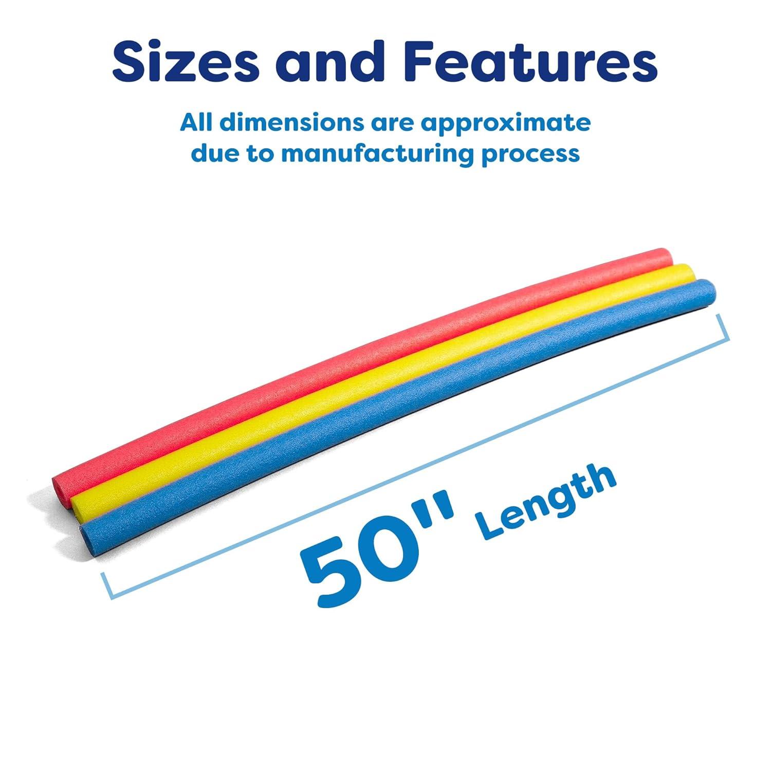 Whtty 40-Pack, 2-Inch Diameter Standard Pool Noodles – Soft Large Foam Noodles for Extra Buoyancy - Floating Training Device, Exercise Aid, pool noodles floats for adults