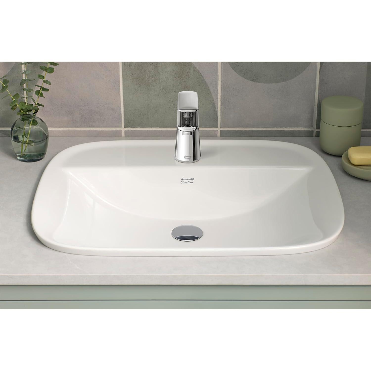 American Standard American Standard Aspirations 18'' Vitreous China Rectangular Bathroom Sink with Faucet and Overflow 1721001.020