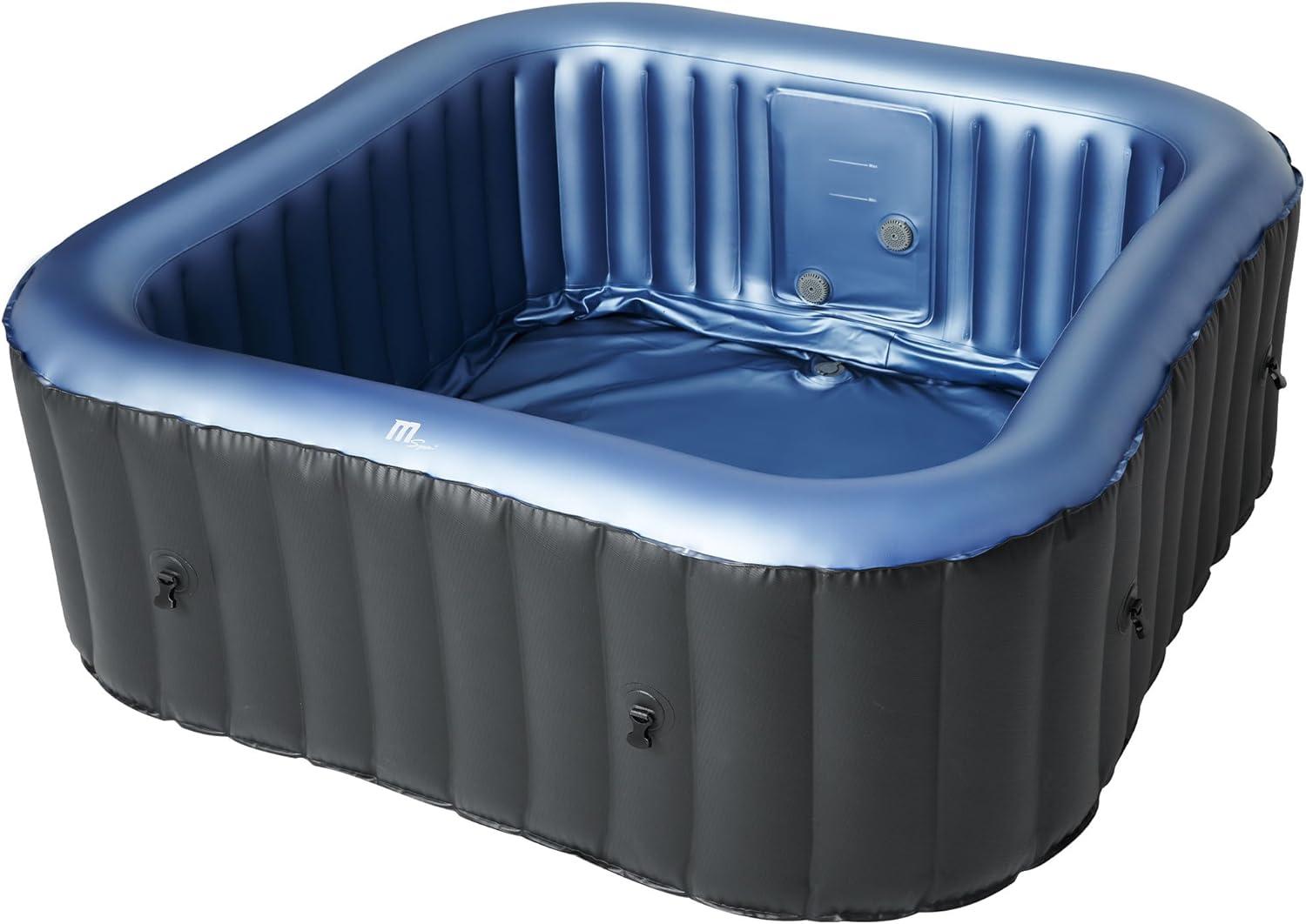 Tekapo Square Blue and Black Inflatable Hot Tub Spa