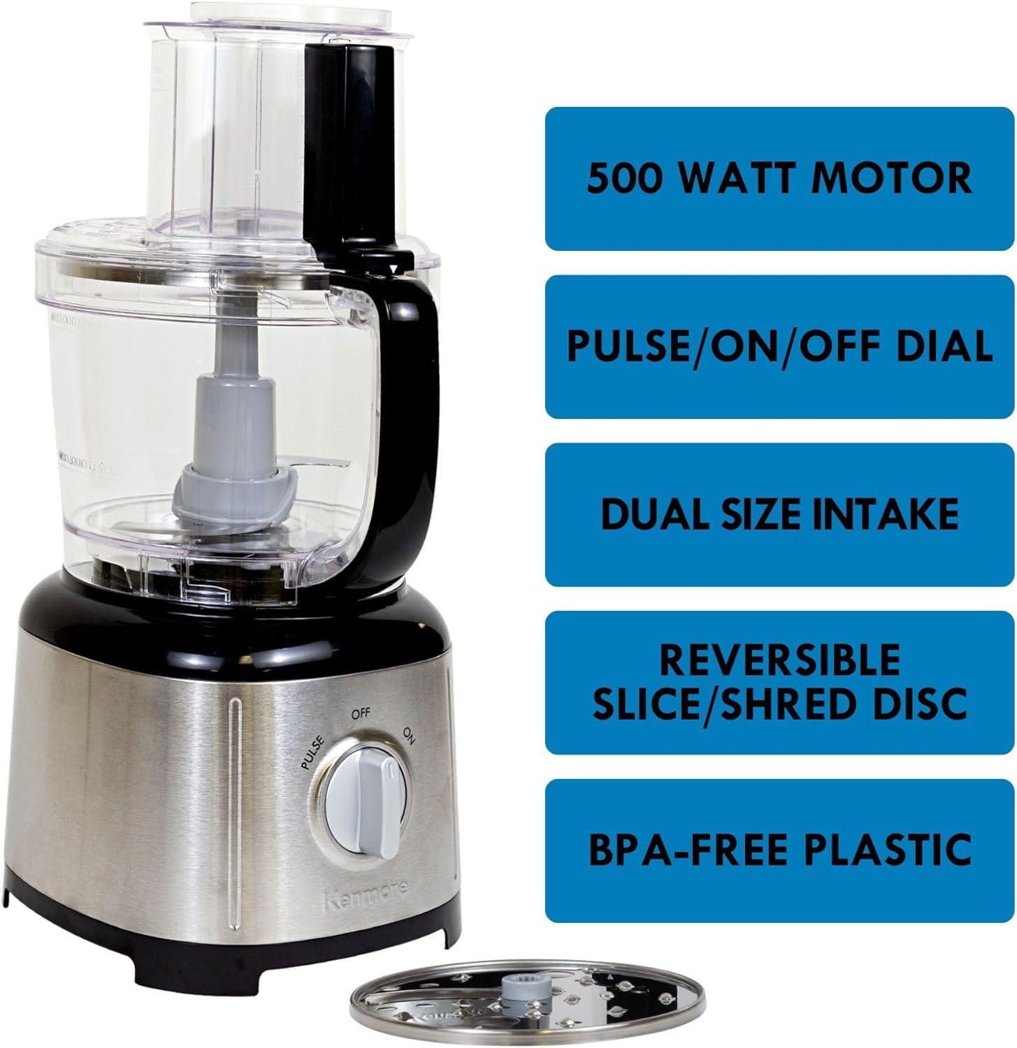 Kenmore Kenmore Food Processor and 11 Cup Vegetable Chopper for Chop, Slice, Shred, Mince, Grate & Puree