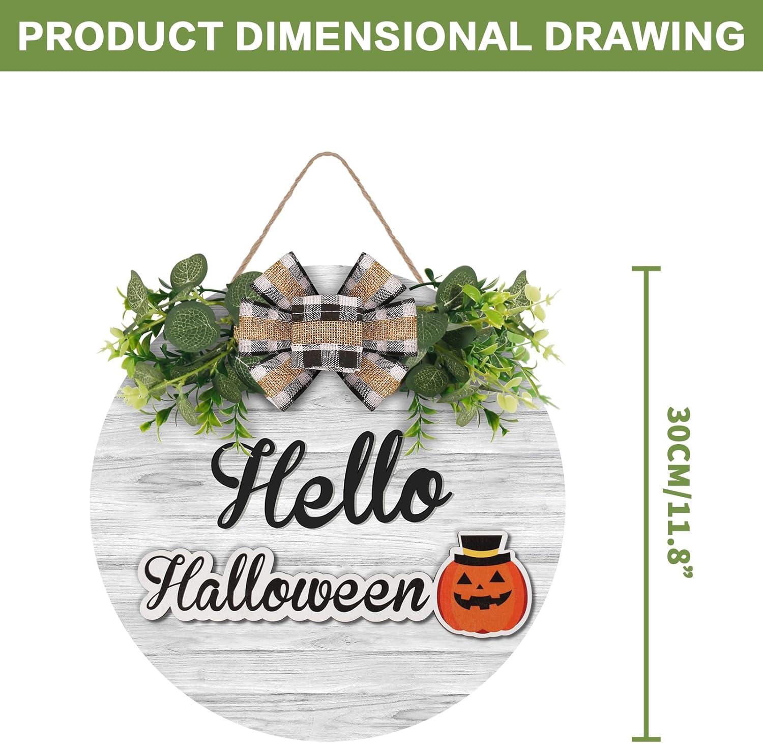 RoseCraft Interchangeable Wooden Seasonal White Welcome Sign, Rustic Welcome Front Door Wreaths for Home Wall Porch Decor, for Easter Spring Summer Fall Halloween Christmas All Season Decorations.