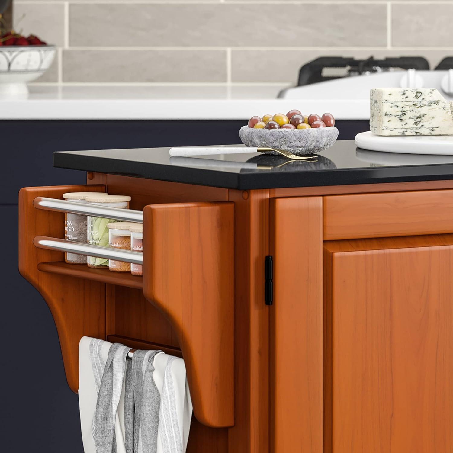 Homestyles Create-a-Cart Wood Rolling Kitchen Cart in Brown