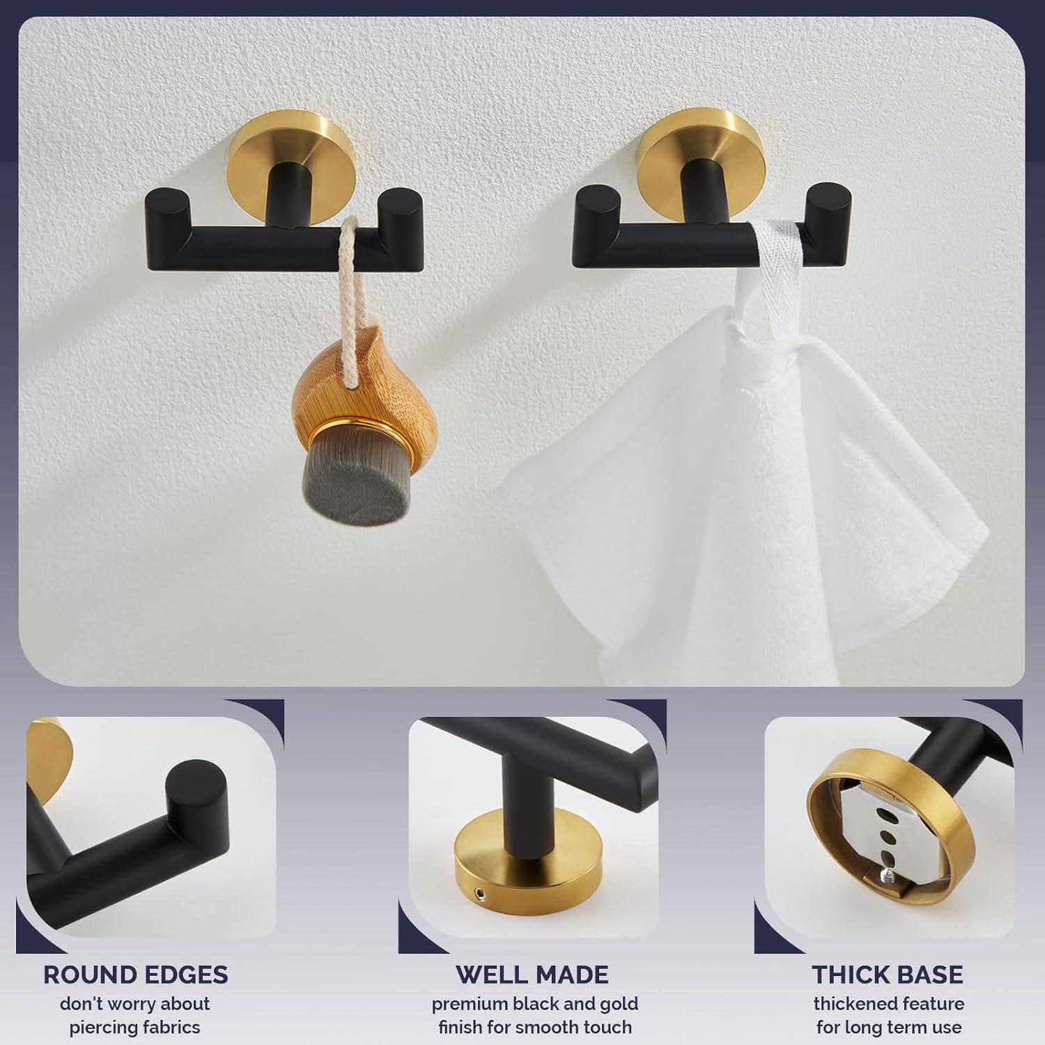 Bathroom Double Towel Hook (Set Of 2)