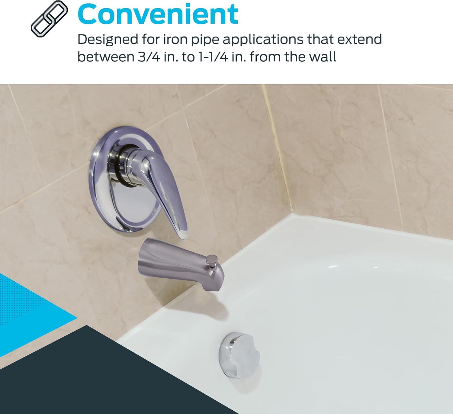 EZ-FLO 15084 Adjustable Diverter Spout Faucets, 5-3/8 inch Length, Chrome
