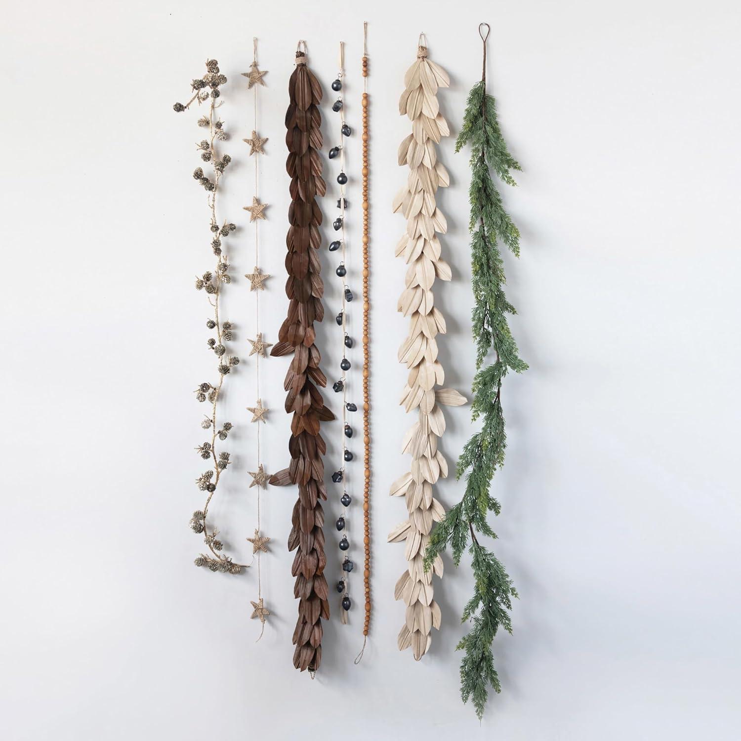 Creative Co-Op 9080528 7 ft. Artificial Cedar Garland - Pack of 6