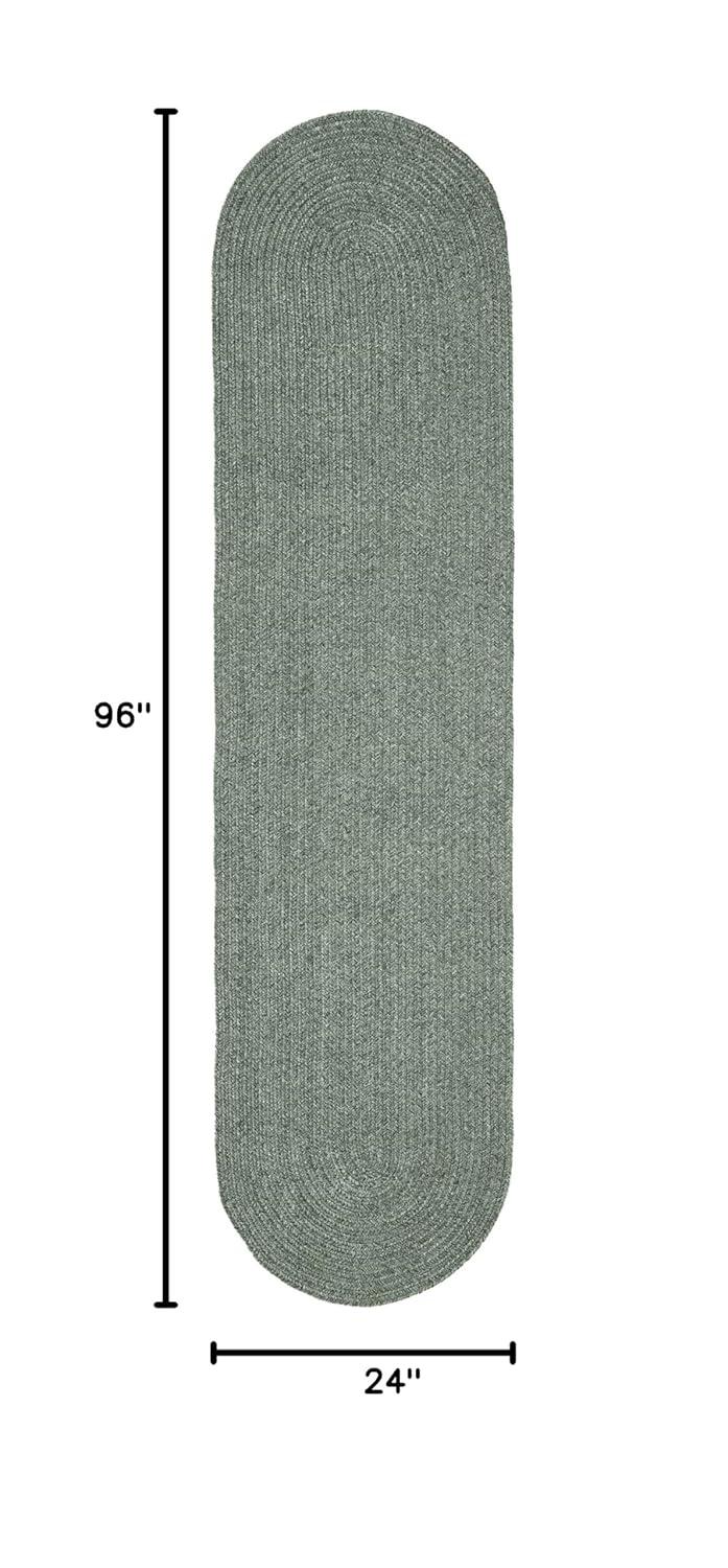 Superior Braided Indoor/ Outdoor Area Rug, 2' x 8' Oval, Lagoon Breeze