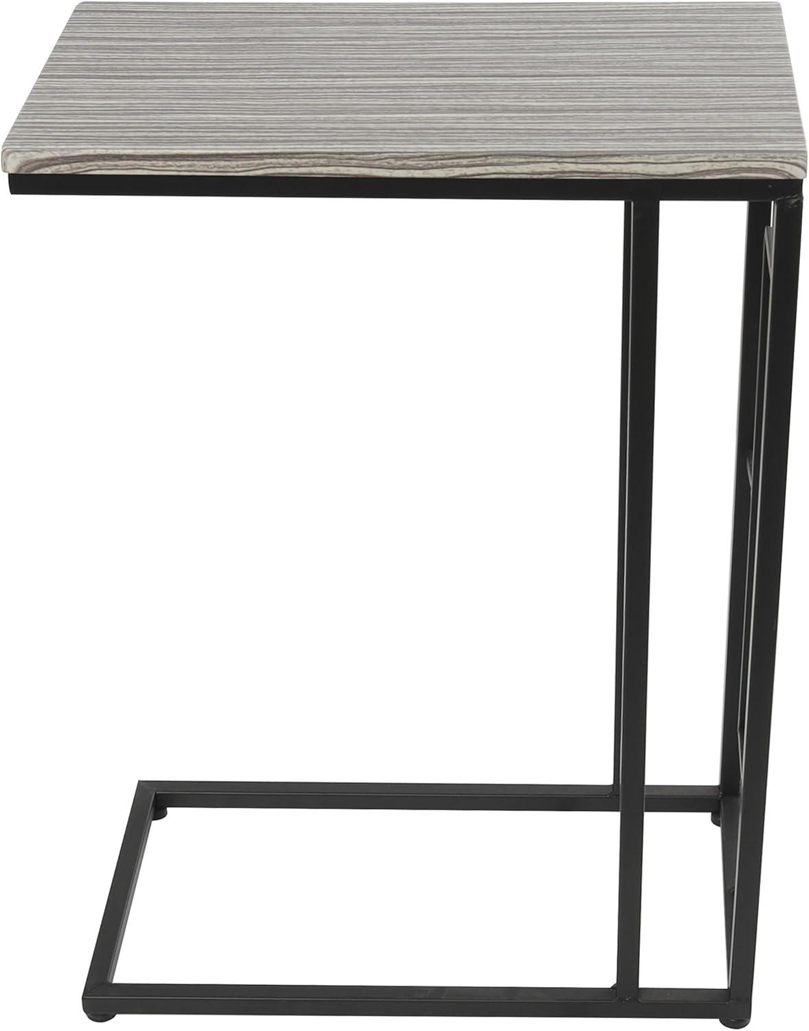 Contemporary Metal and Wood Accent Table Gray - Olivia & May