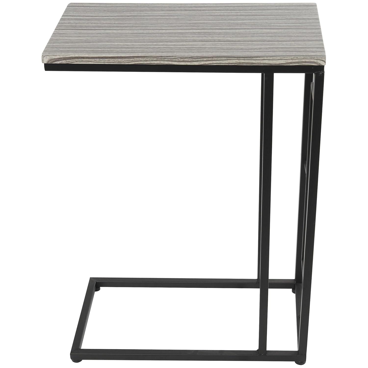 Contemporary Metal and Wood Accent Table Gray - Olivia & May