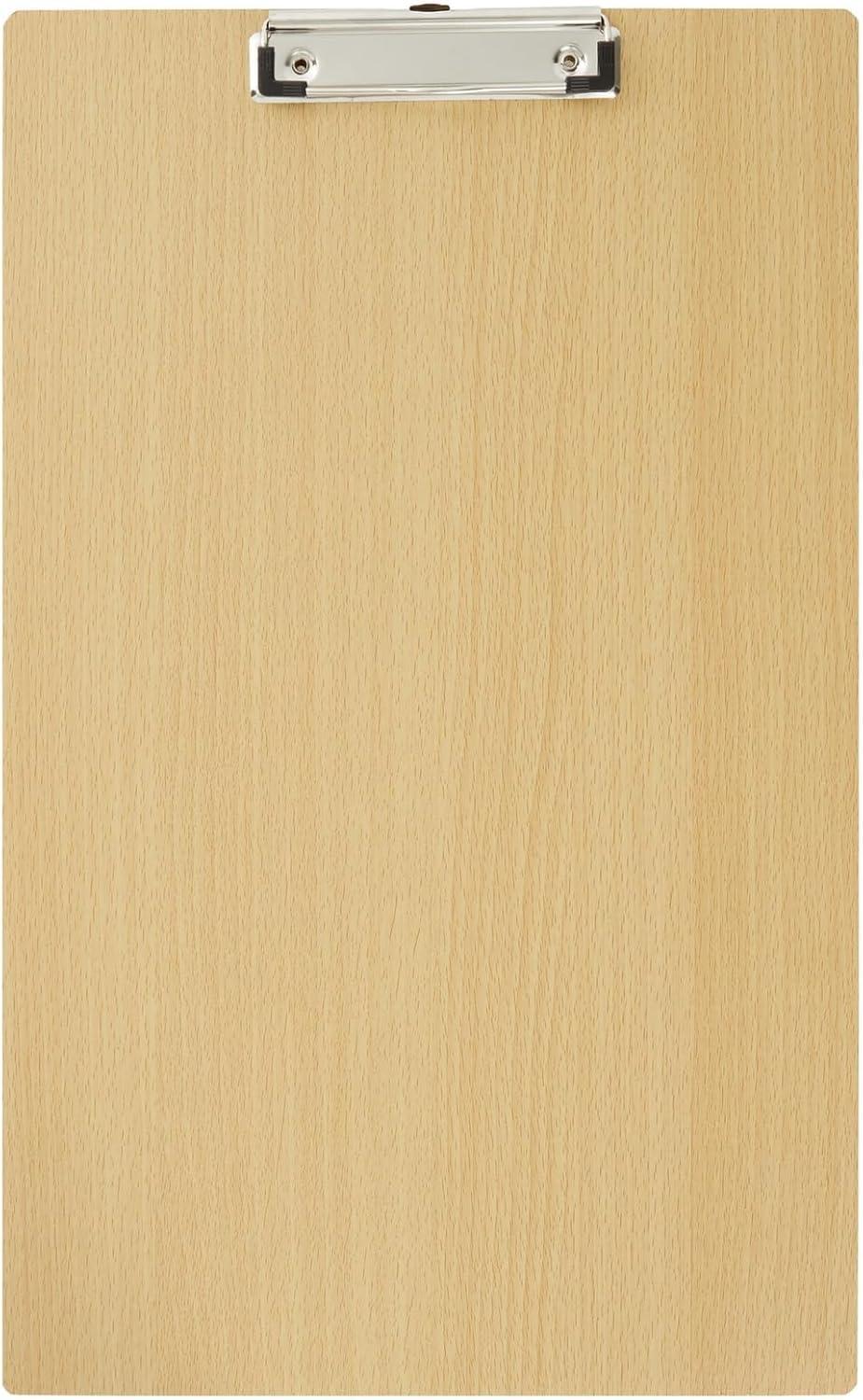 Juvale Extra Large 11x17 Clipboard with Low-Profile Clip, Wooden Vertical Clip Board