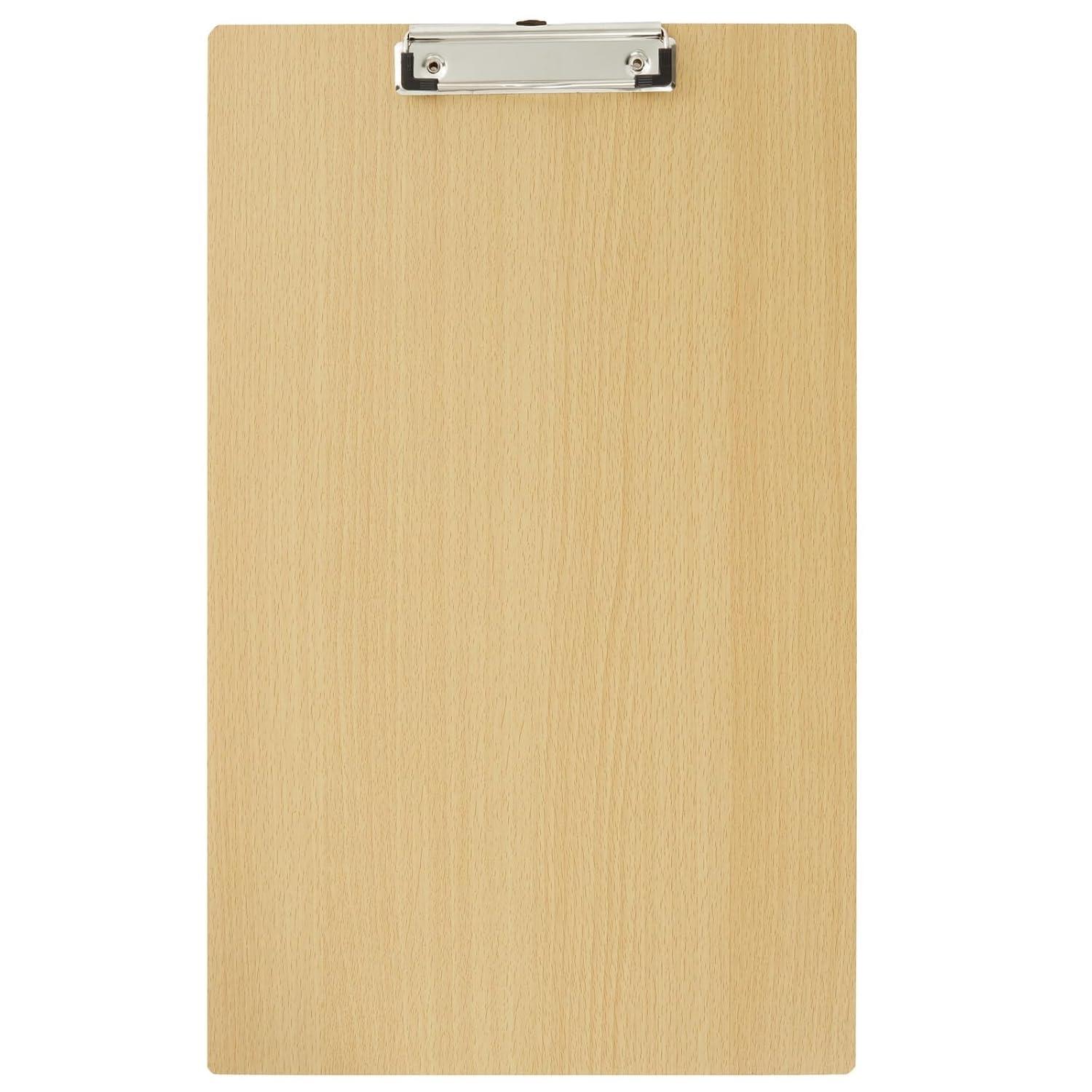 Juvale Extra Large 11x17 Clipboard with Low-Profile Clip, Wooden Vertical Clip Board