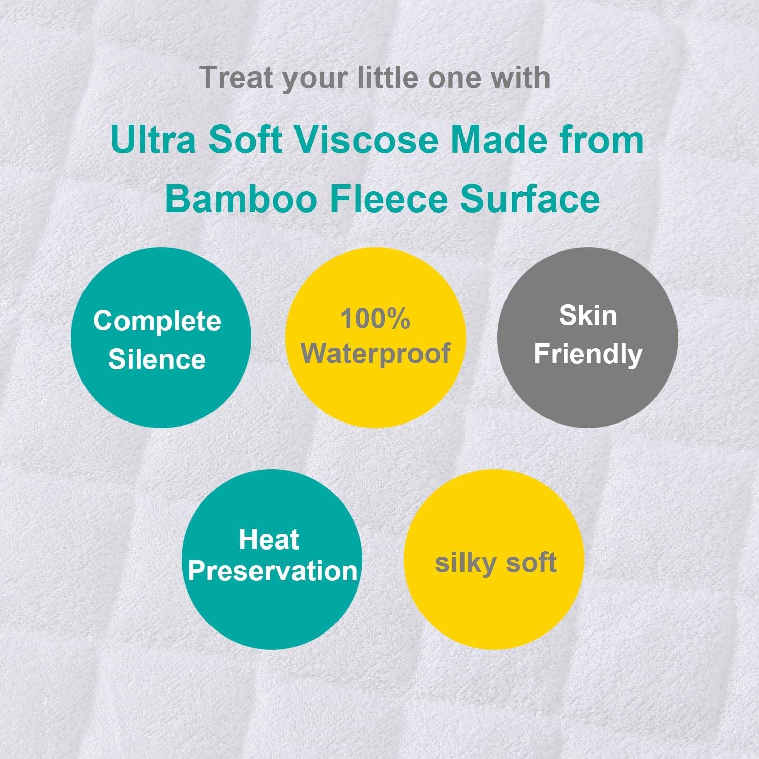 Biloban Waterproof Zippered Polyester Mattress Encasement, Crib Bed