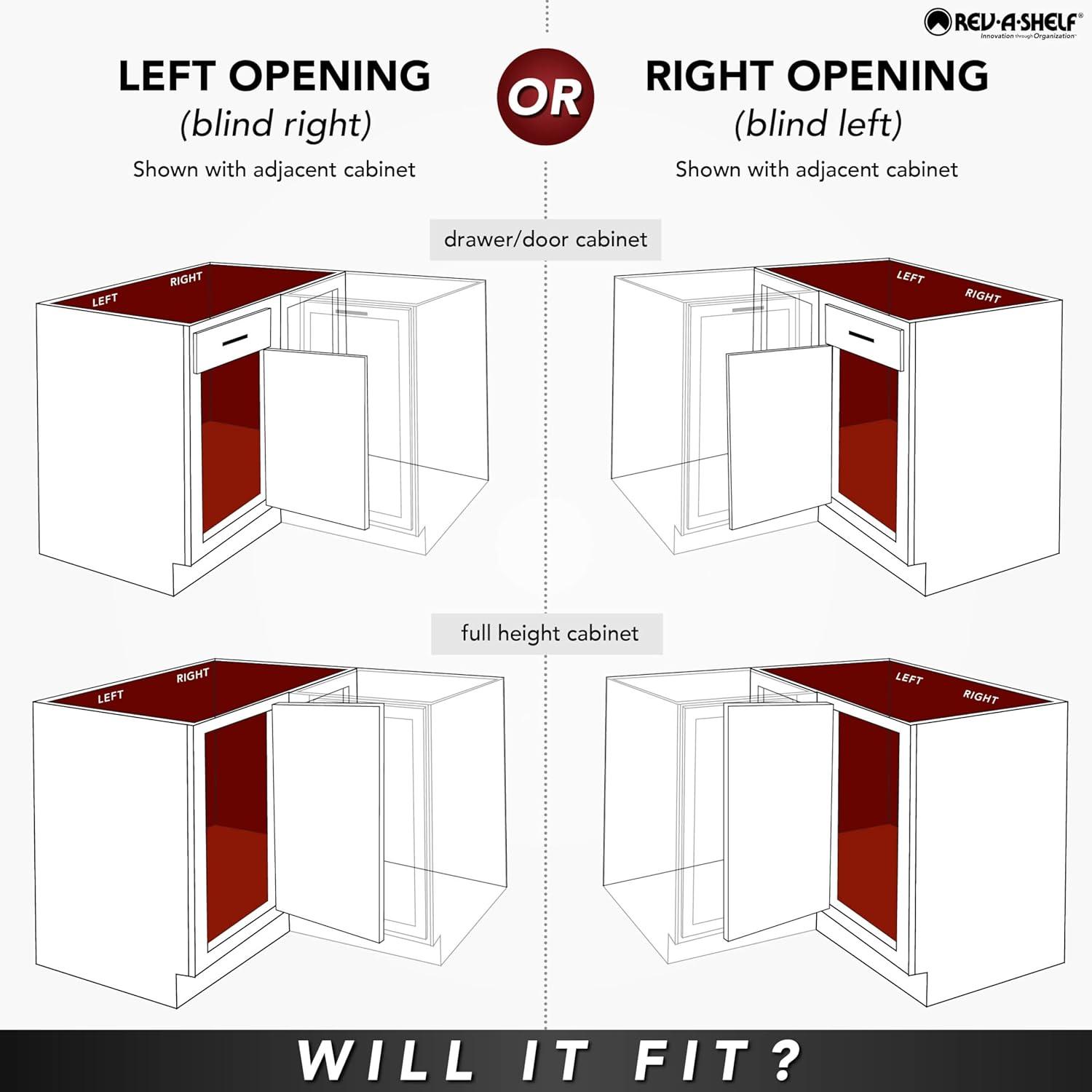 Rev-A-Shelf Rev-A-Shelf Pull Out Blind Corner Kitchen Cabinet Organizer