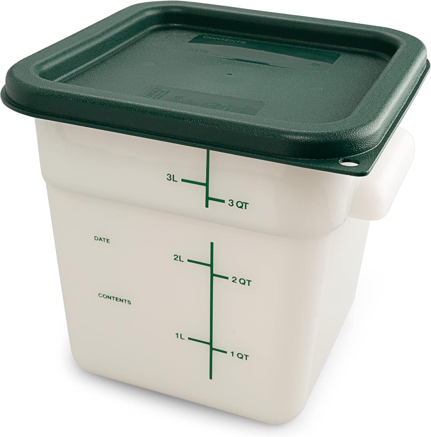 White 4-Quart Stackable Plastic Food Storage Container Set