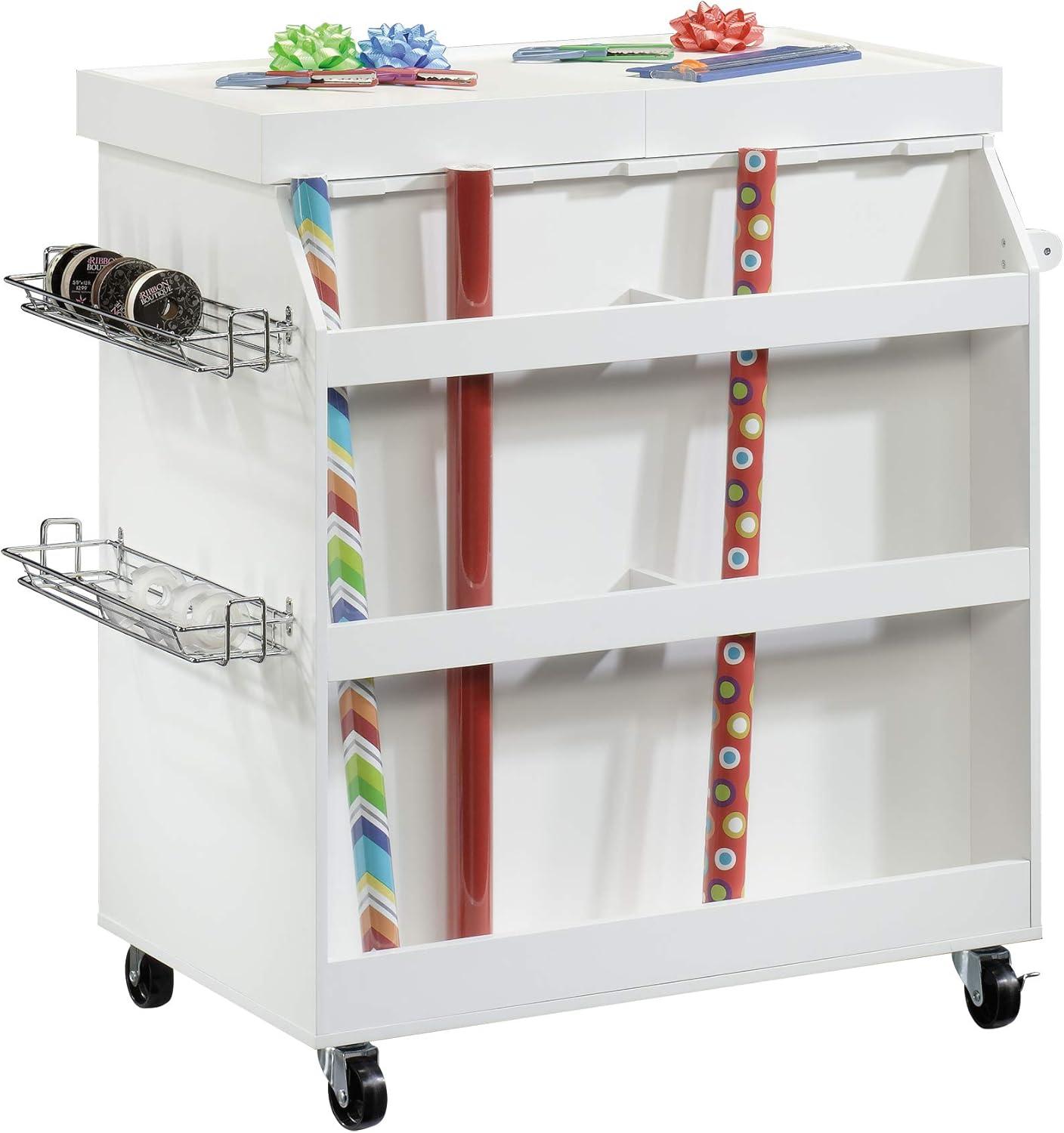 Sauder Select Craft Storage Cart, White