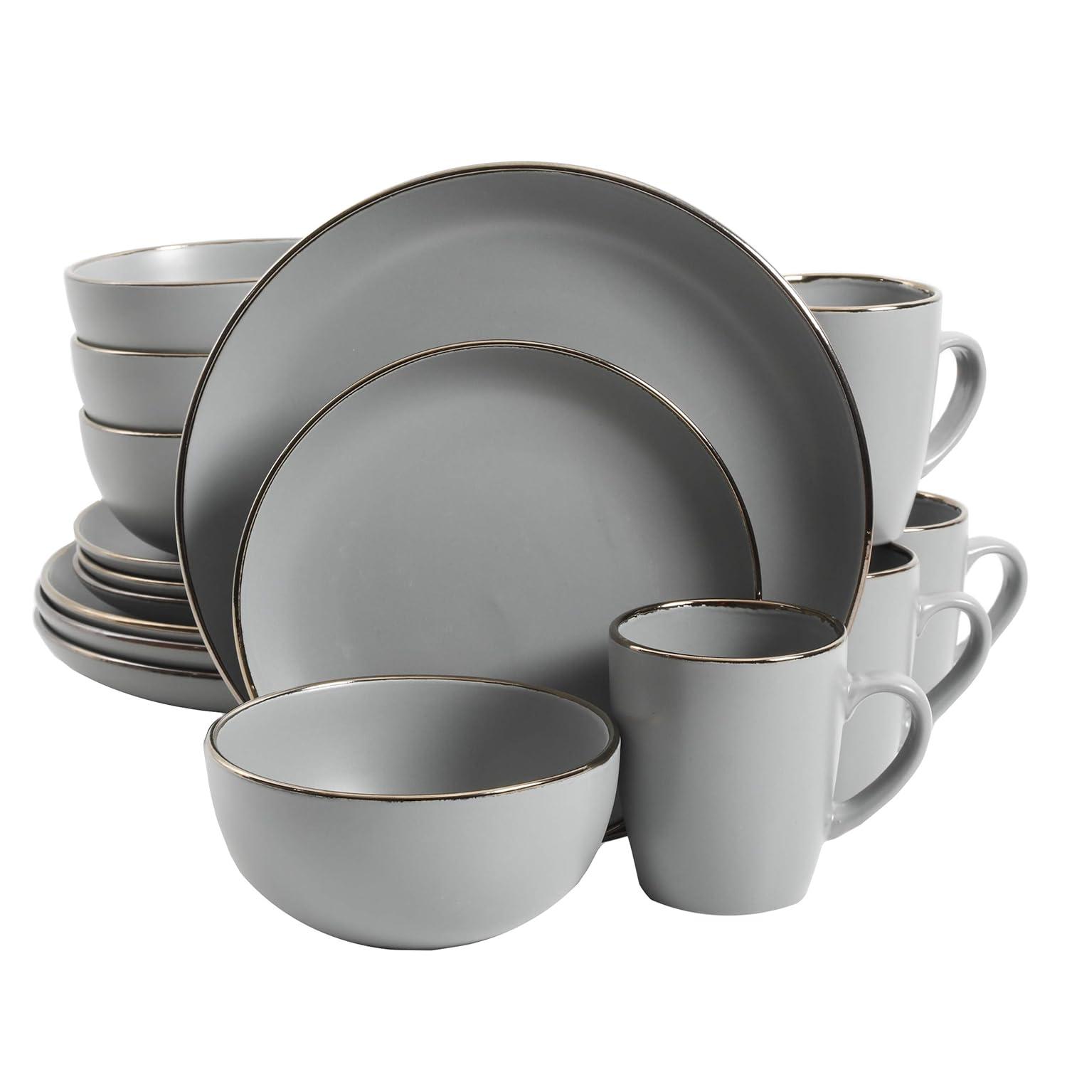 Gibson Home Rockaway Round Stoneware Dinnerware