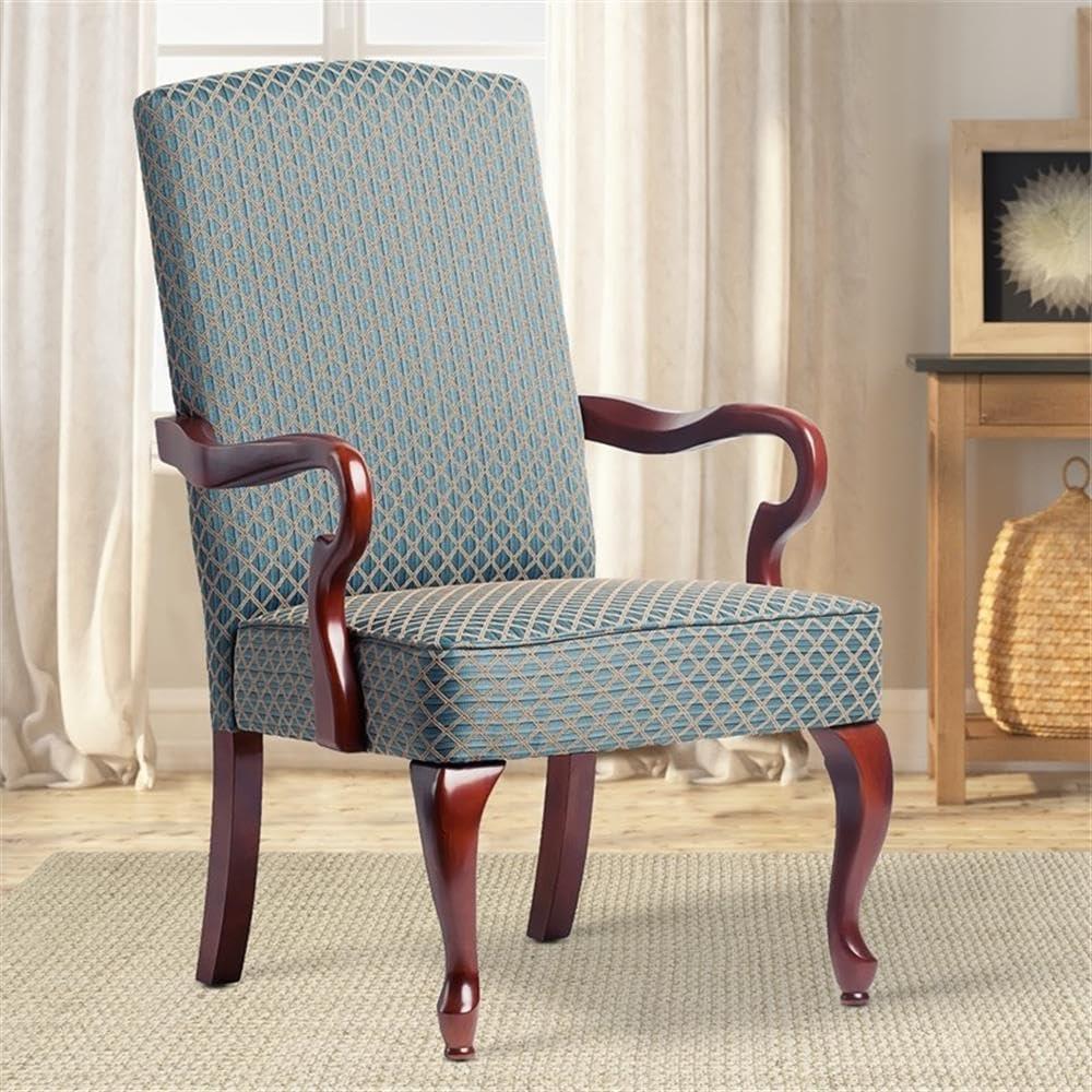 Comfort Pointe Derby Gooseneck Arm Chair Beige: Upholstered Polyester/Cotton, Wood Legs, Foam Fill