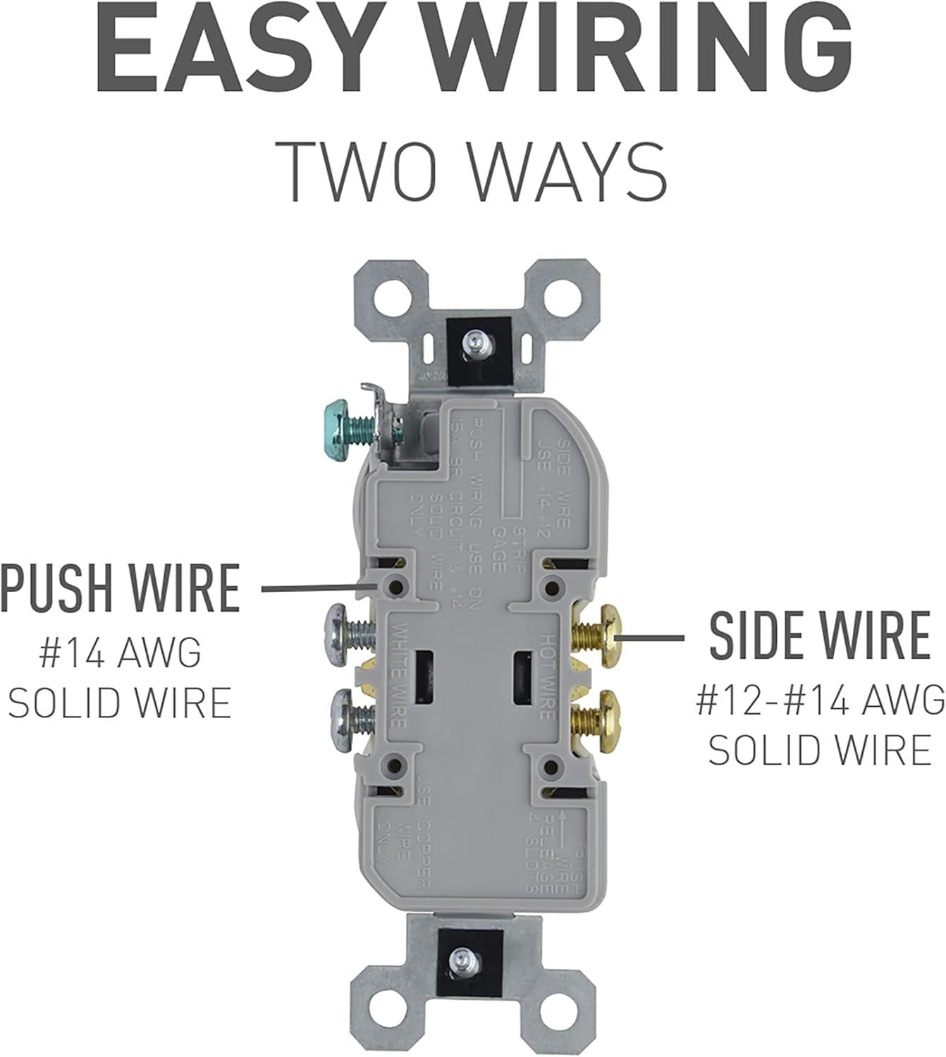 White Weather Resistant Tamper Resistant Duplex Receptacle Outlet