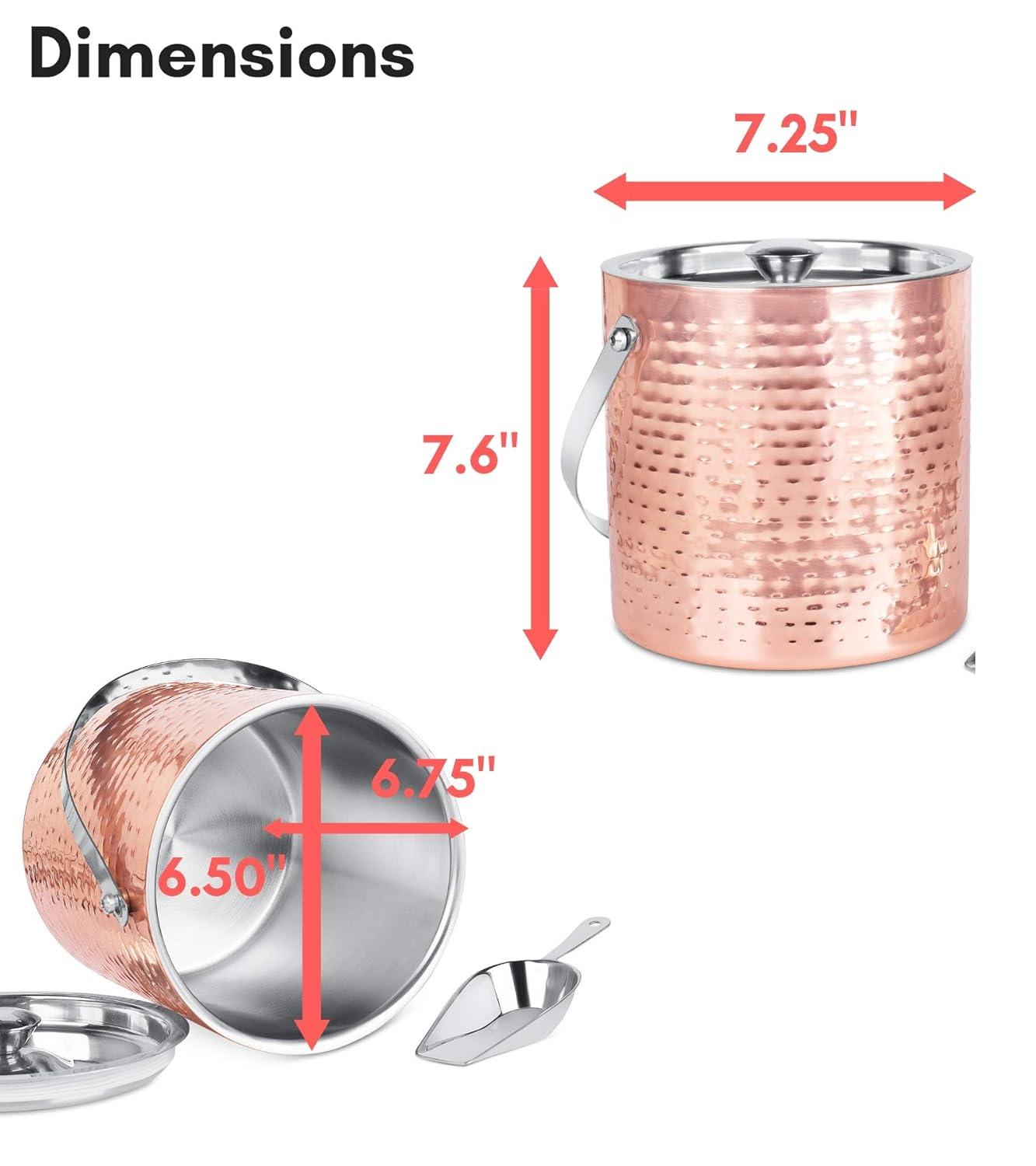 BirdRock Home Stainless Steel Ice Bucket