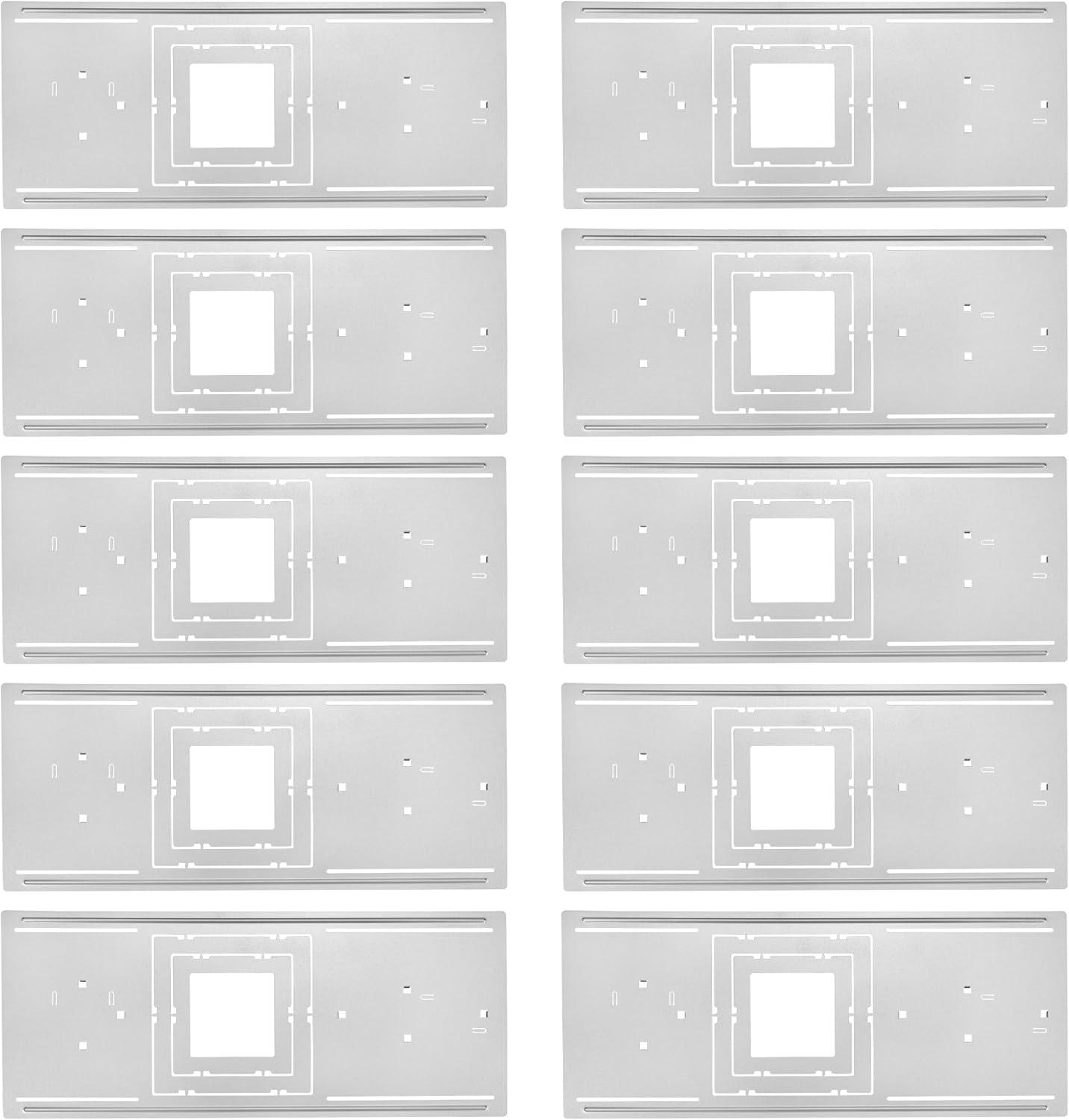 Silver Metal LED Ceiling Mount Rough-In Plate Pack