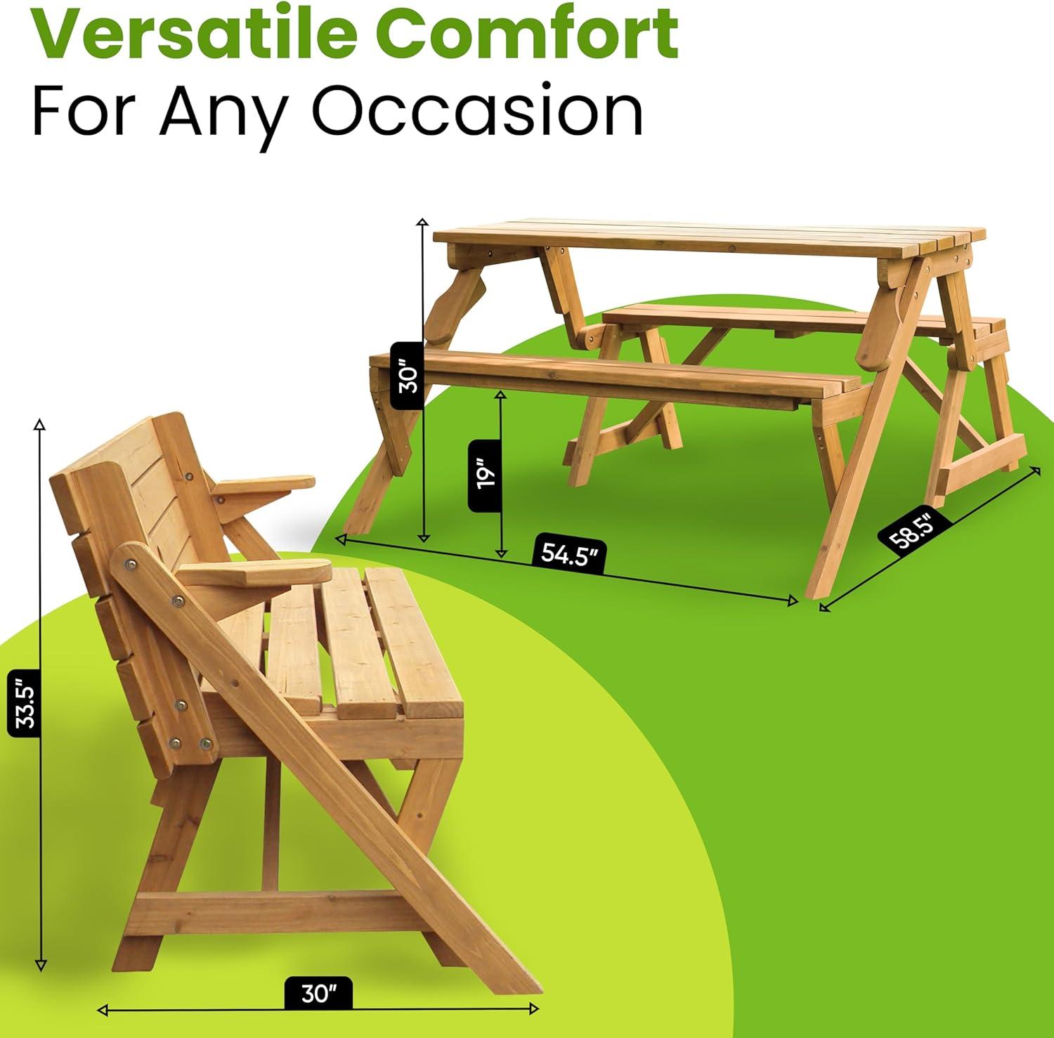 Interchangeable Picnic Table / Garden Bench