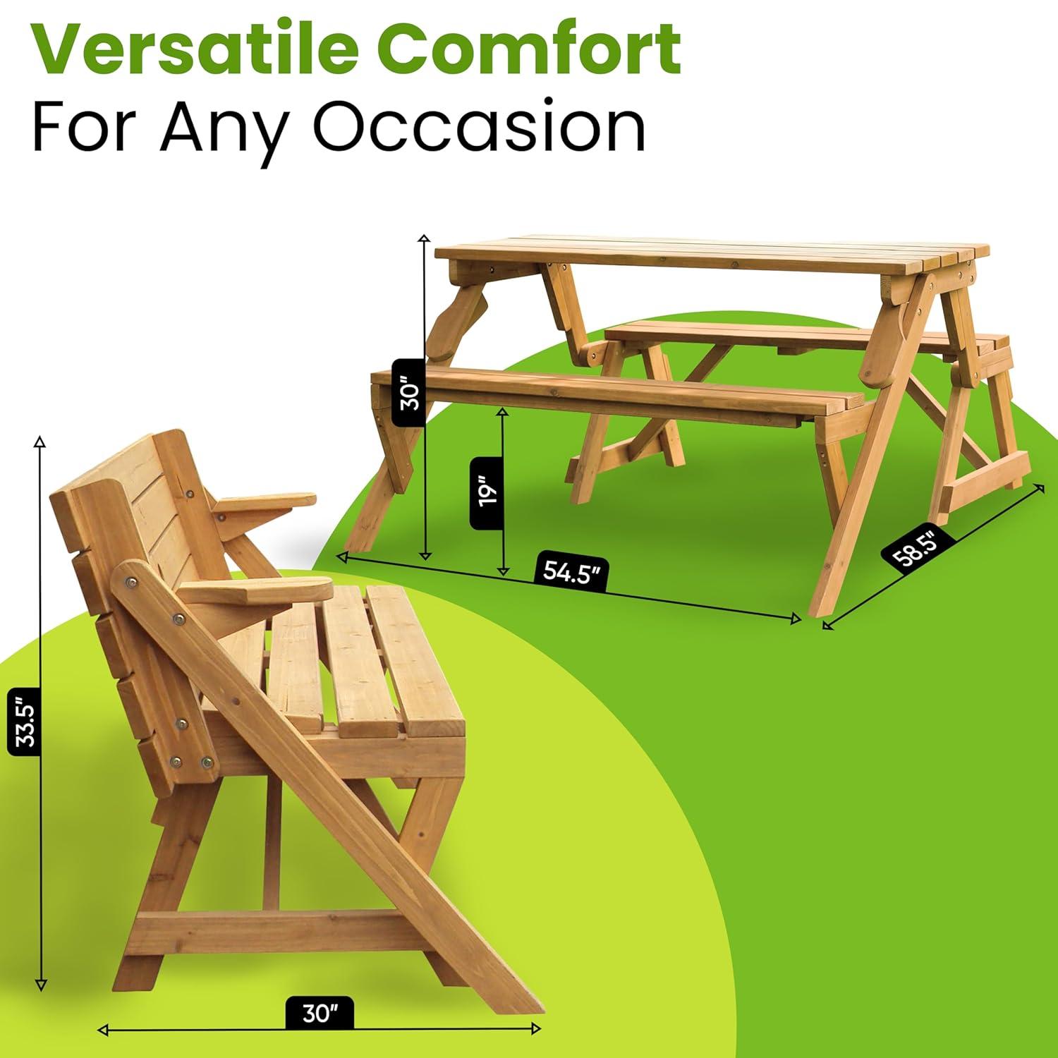 Interchangeable Picnic Table / Garden Bench