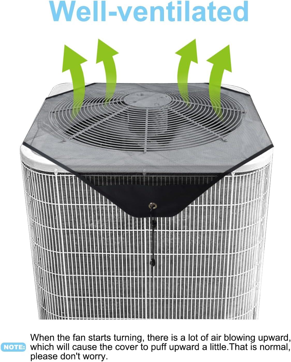 36" x 36" Black Mesh Air Conditioner Cover for Outdoor Units