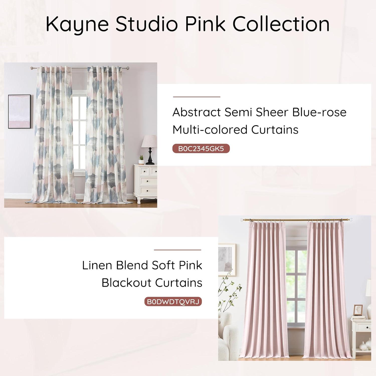 Orren Ellis Floral Semi-Sheer Curtains Bohemian Light Filtering Window Treatments Set,2 Panels)