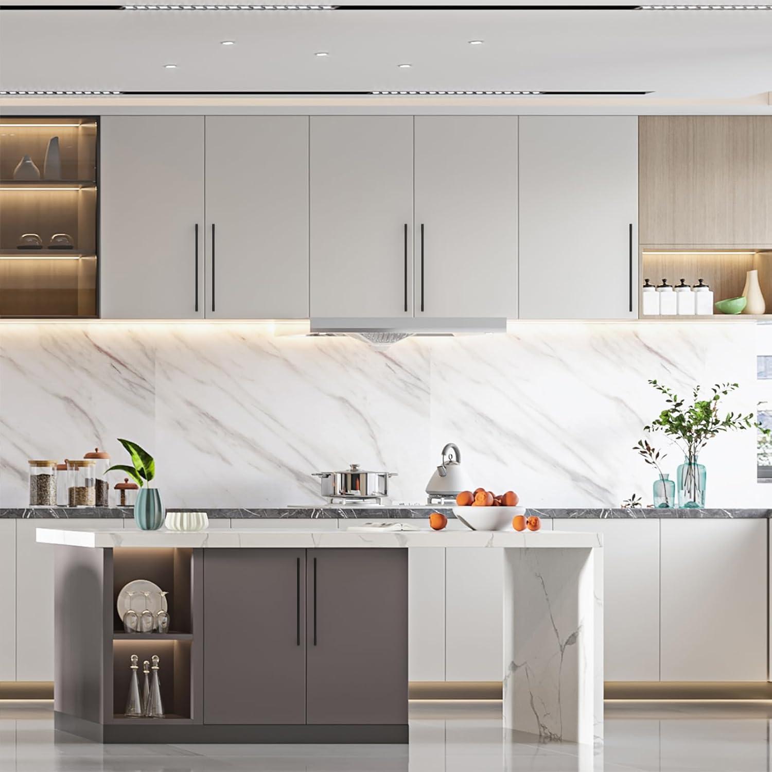 Asidrama 10 Pack 10 Inch(256mm) Matte Black Kitchen Cabinet Handles, Cabinet Pulls Kitchen Cabinet Hardware for Cupboard Drawer Pulls