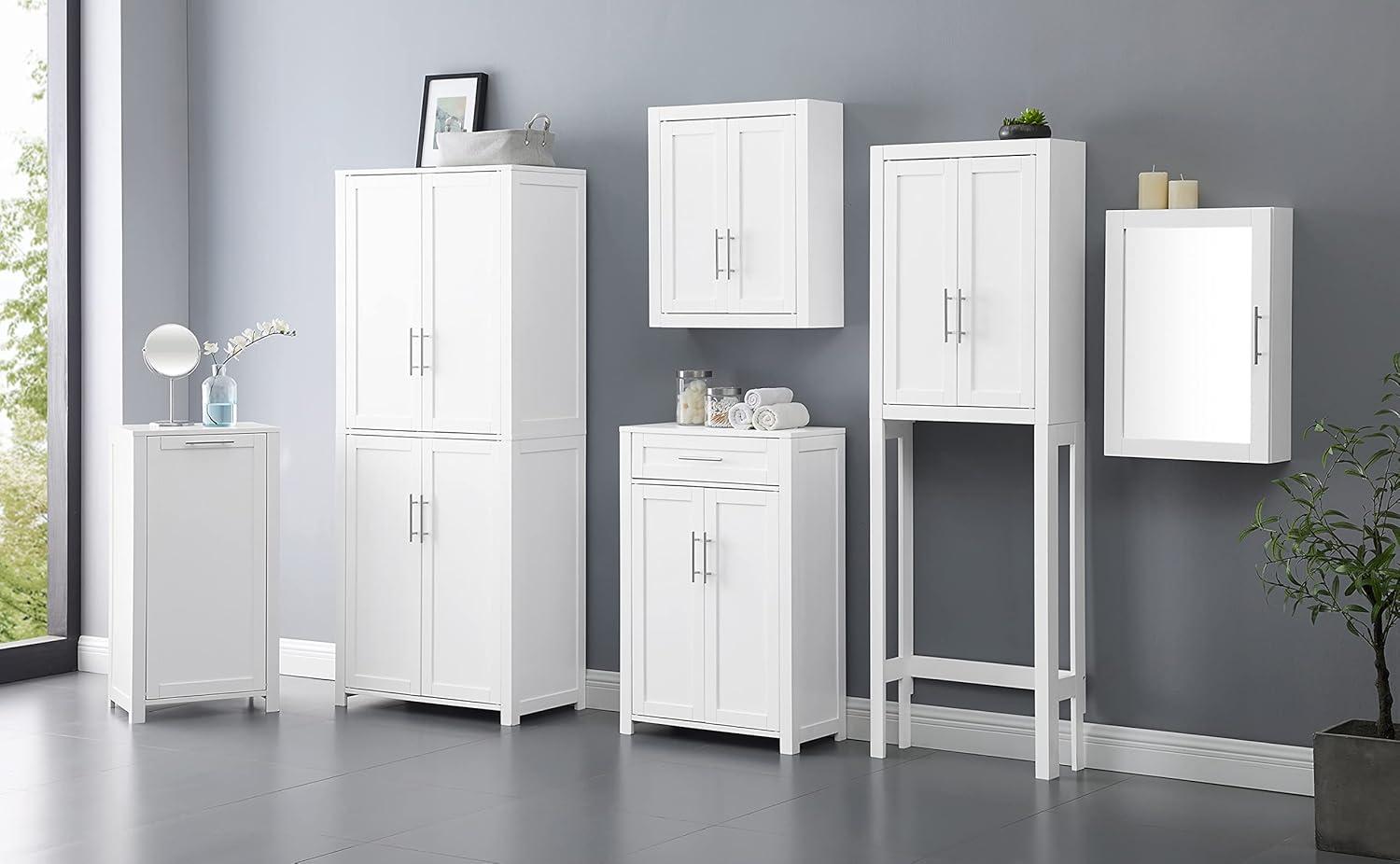 Crosley Savannah Medicine Cabinet White : Microfiber, Machine Washable, Non-Slip Backing