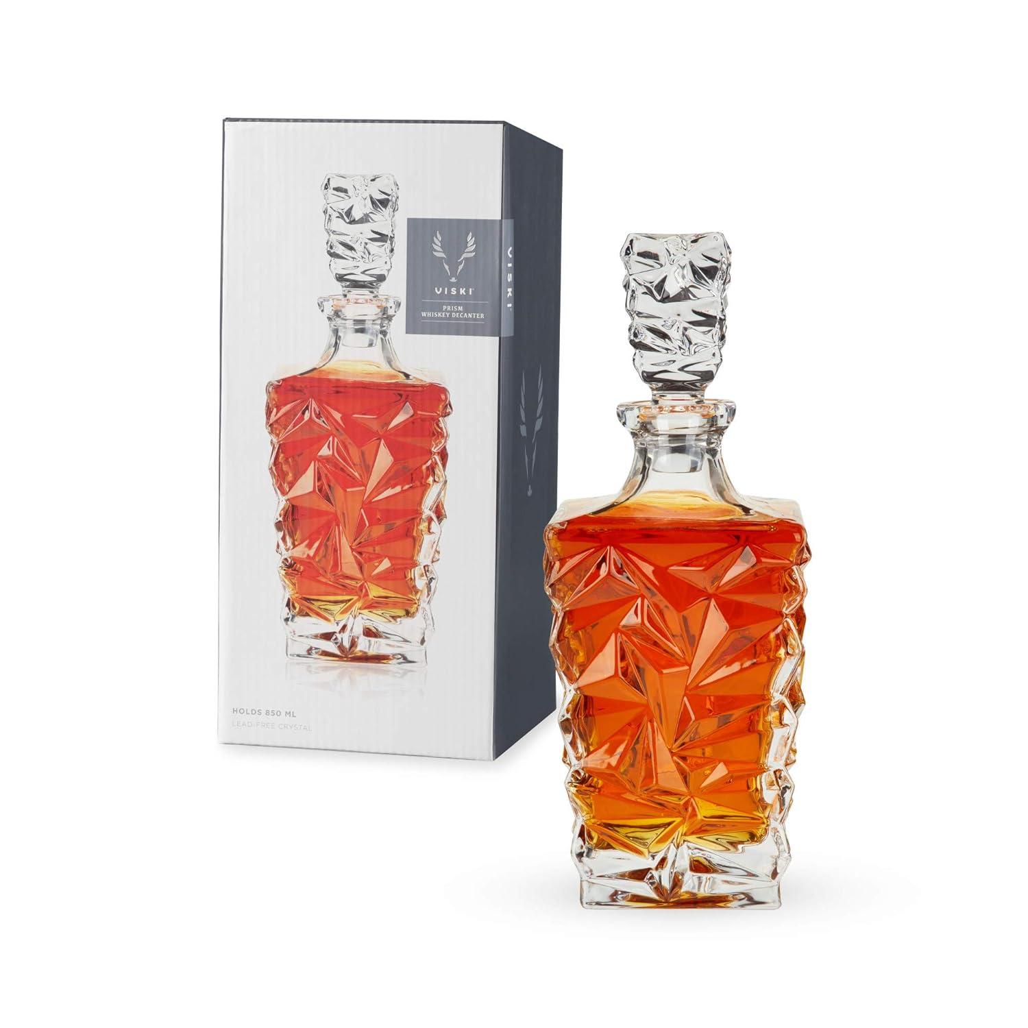 Viski Prism Crystal Whiskey Decanter