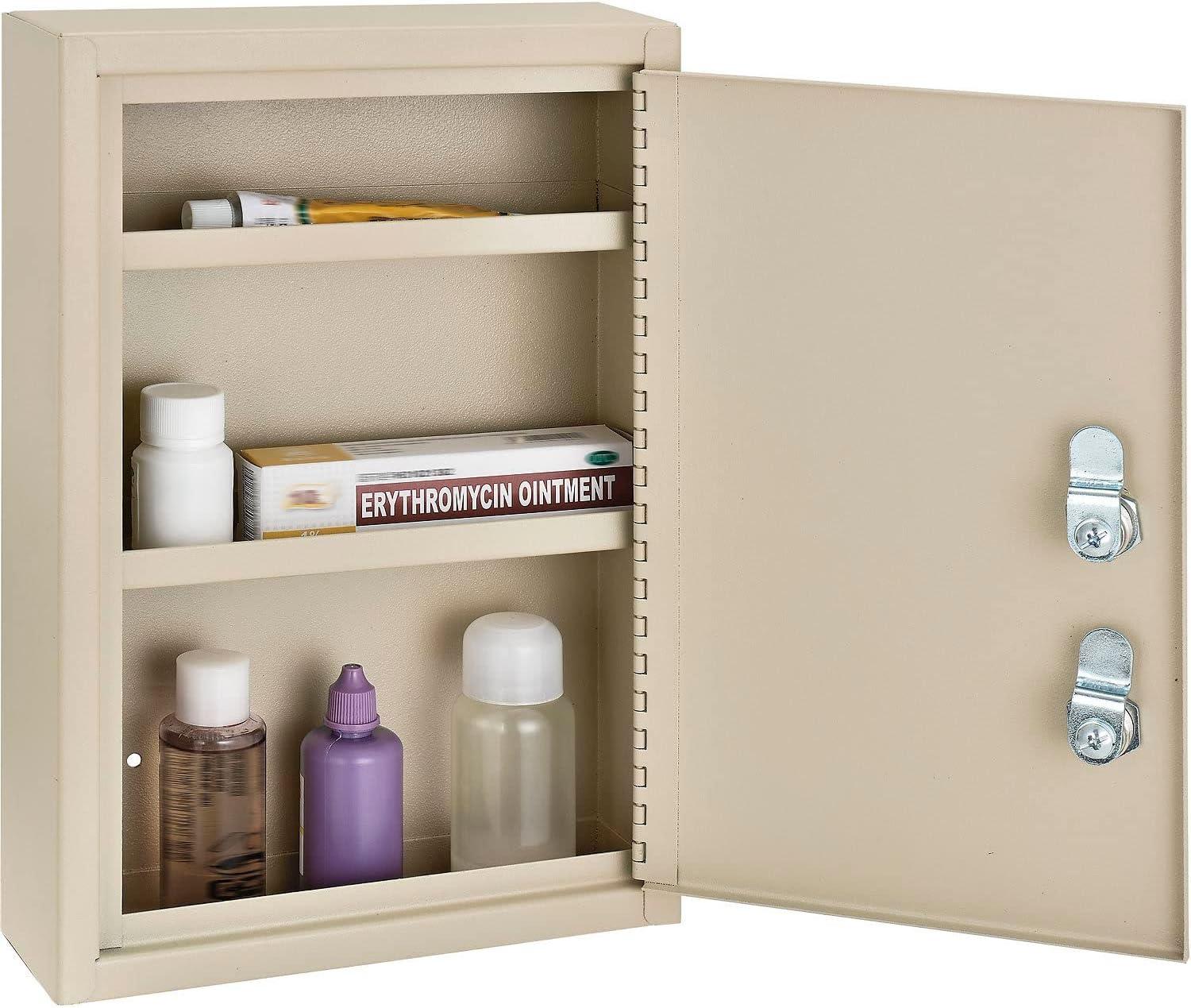 Global Industrial Medical Security Cabinet w/Double Key Locks 8""W x 2-5/8""D x