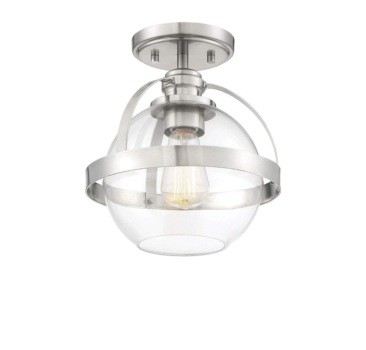 Longmeadow Glass Semi Flush Mount
