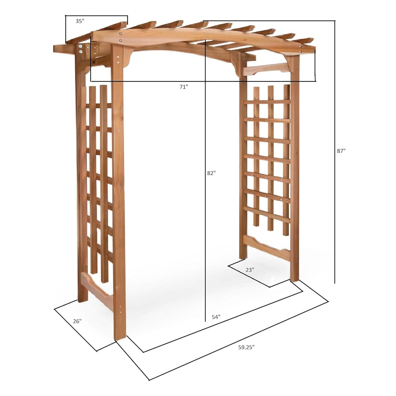 All Things Cedar GA87 Garden Arbor - 60L x 25W x 86H