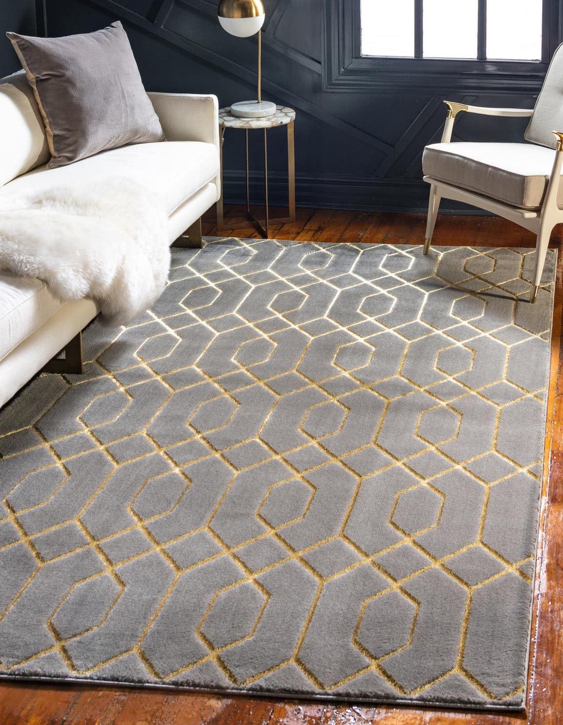 Glam Gray/Gold Area Rug