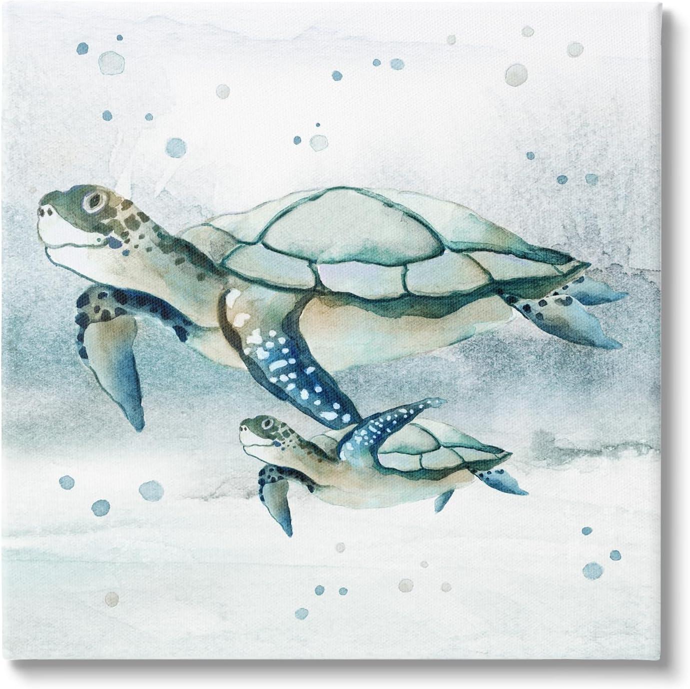 Stupell Industries " Baby Sea Turtle Bubbles " by Janet Tava