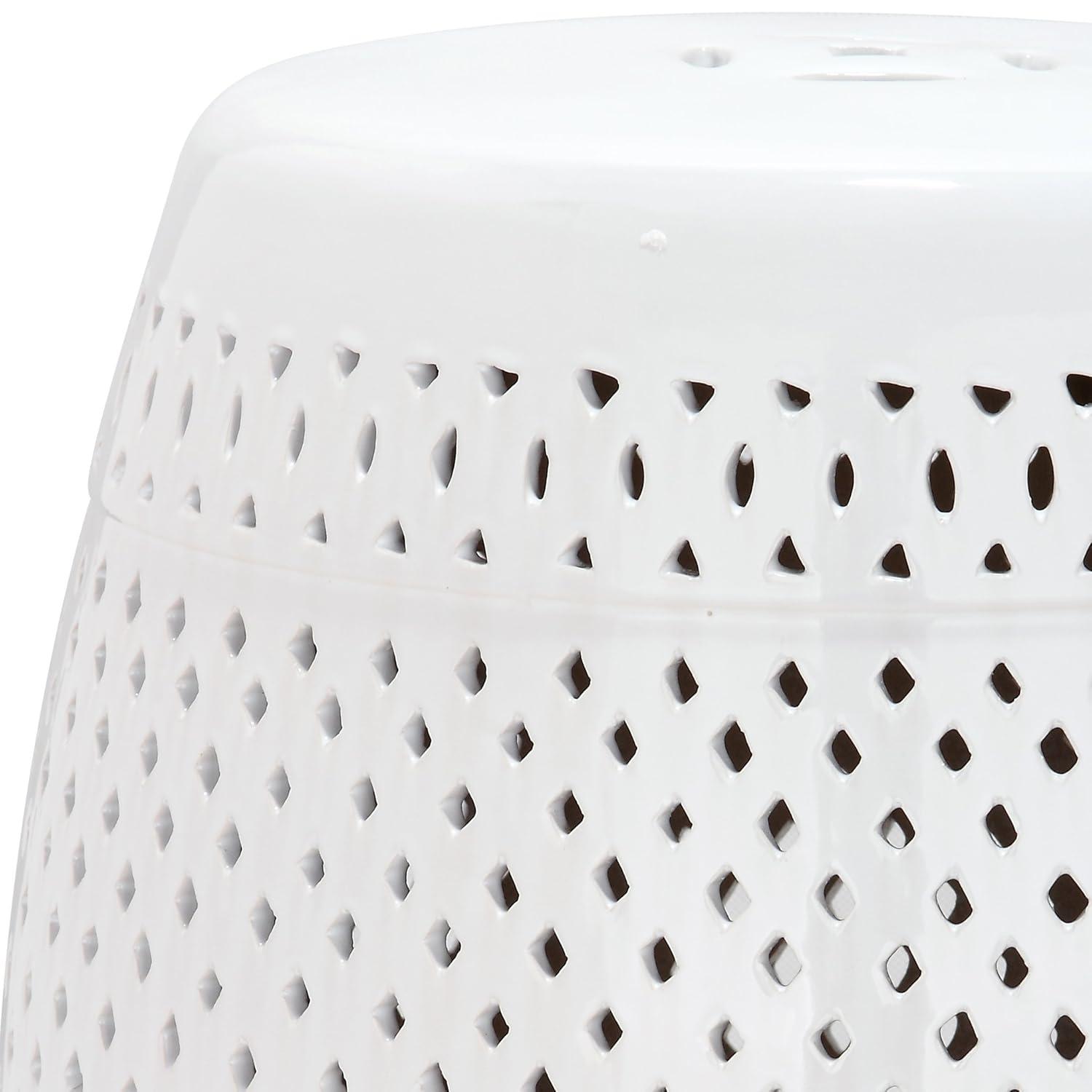 Safavieh Diamond Ceramic Garden Stool in Cream