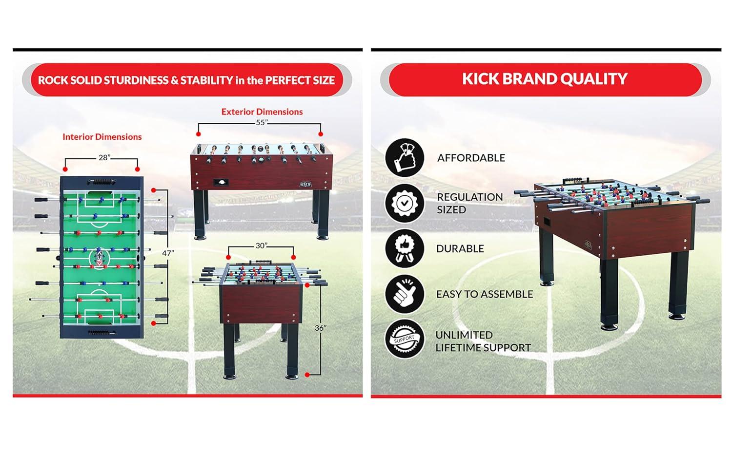 KICK Foosball Tables KICK Ambassador 55"  Foosball Table | Wayfair