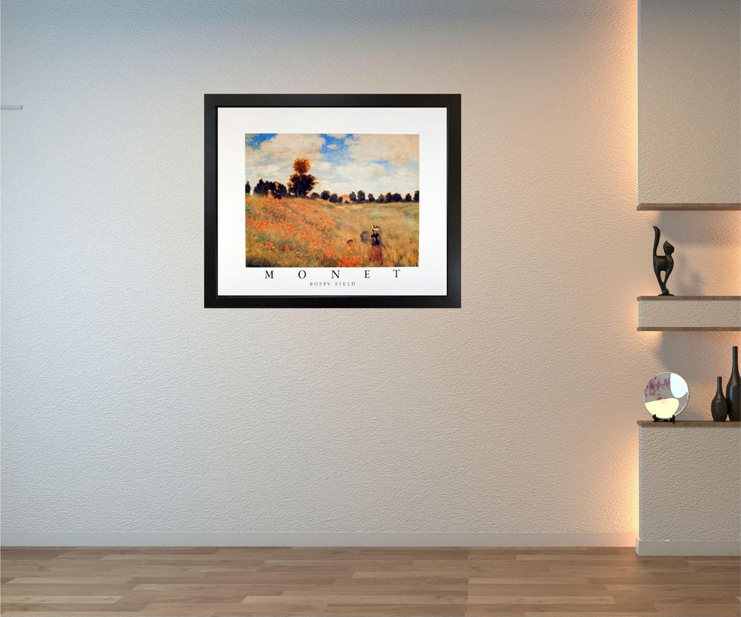 Stupell Industries The Poppy Field Monet Classic Painting Framed Wall Art by Claude Monet