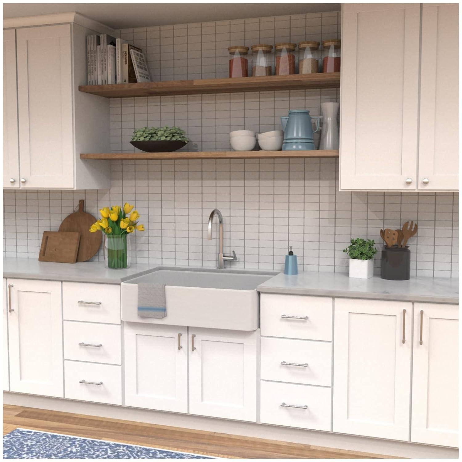 Piper Kitchen Cabinet Handles, Solid Core Drawer Pulls for Cabinet Doors, 5-1/16" (128mm)