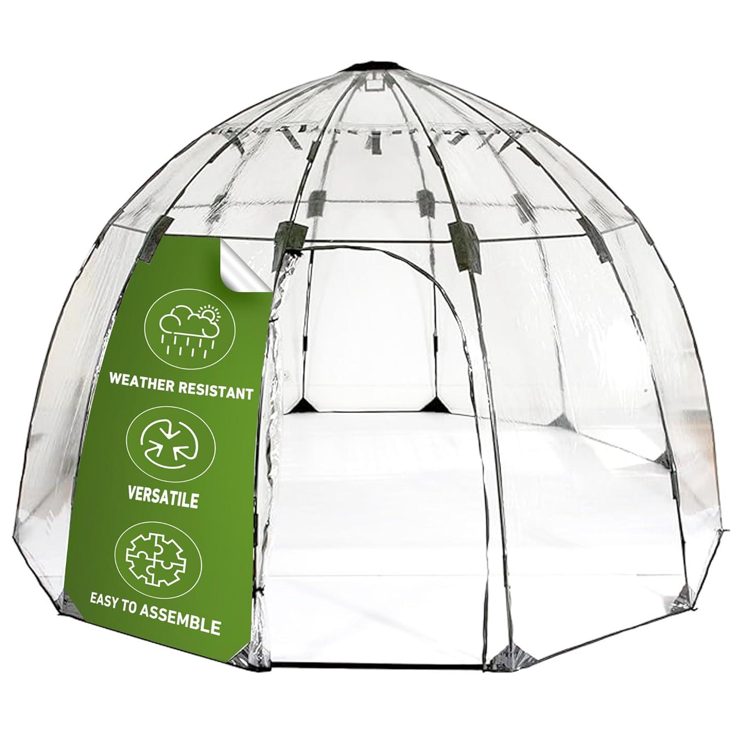 Haxnicks 11.5 Ft. W x 11.5 Ft. D Large Sunbubble Walk-in Greenhouse