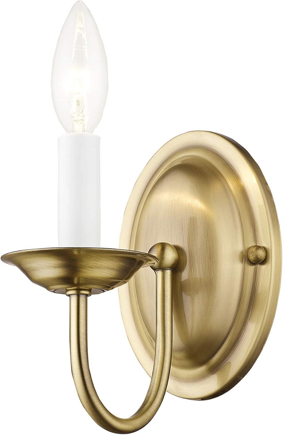 Livex Lighting Home Basics 1 - Light Wall Light in  Antique Brass