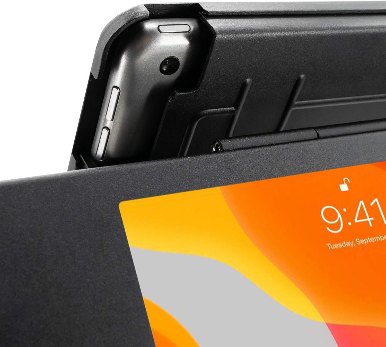 Black Dual Tablet Kiosk Stand with Lockable Enclosures