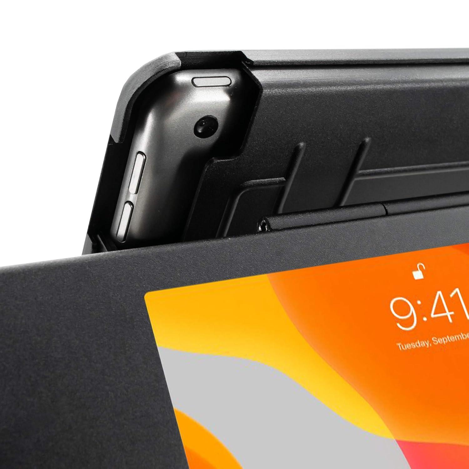 Black Dual Tablet Kiosk Stand with Lockable Enclosures