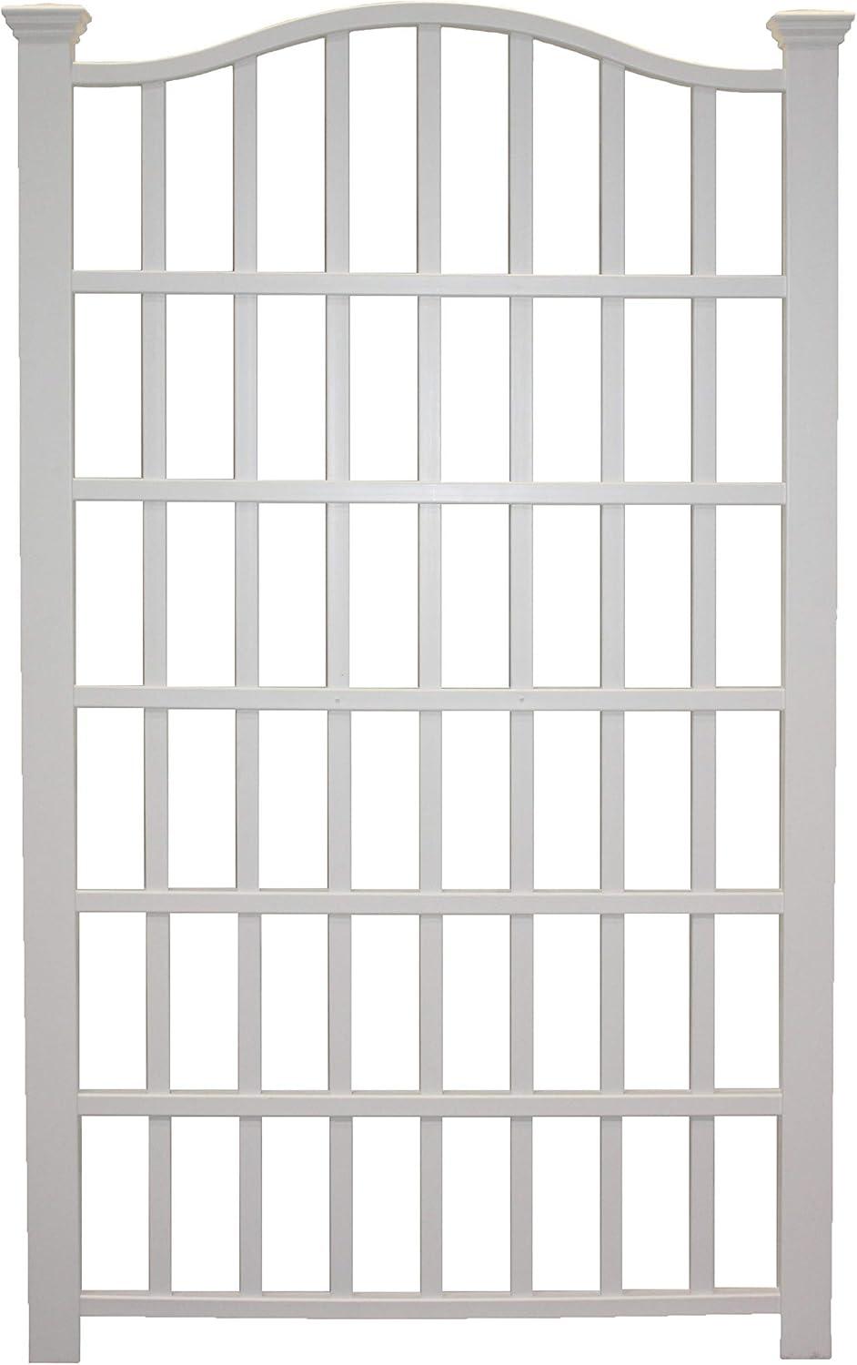 Vita 54" x 96" Classic Grande Vinyl Trellis, White, VA68200